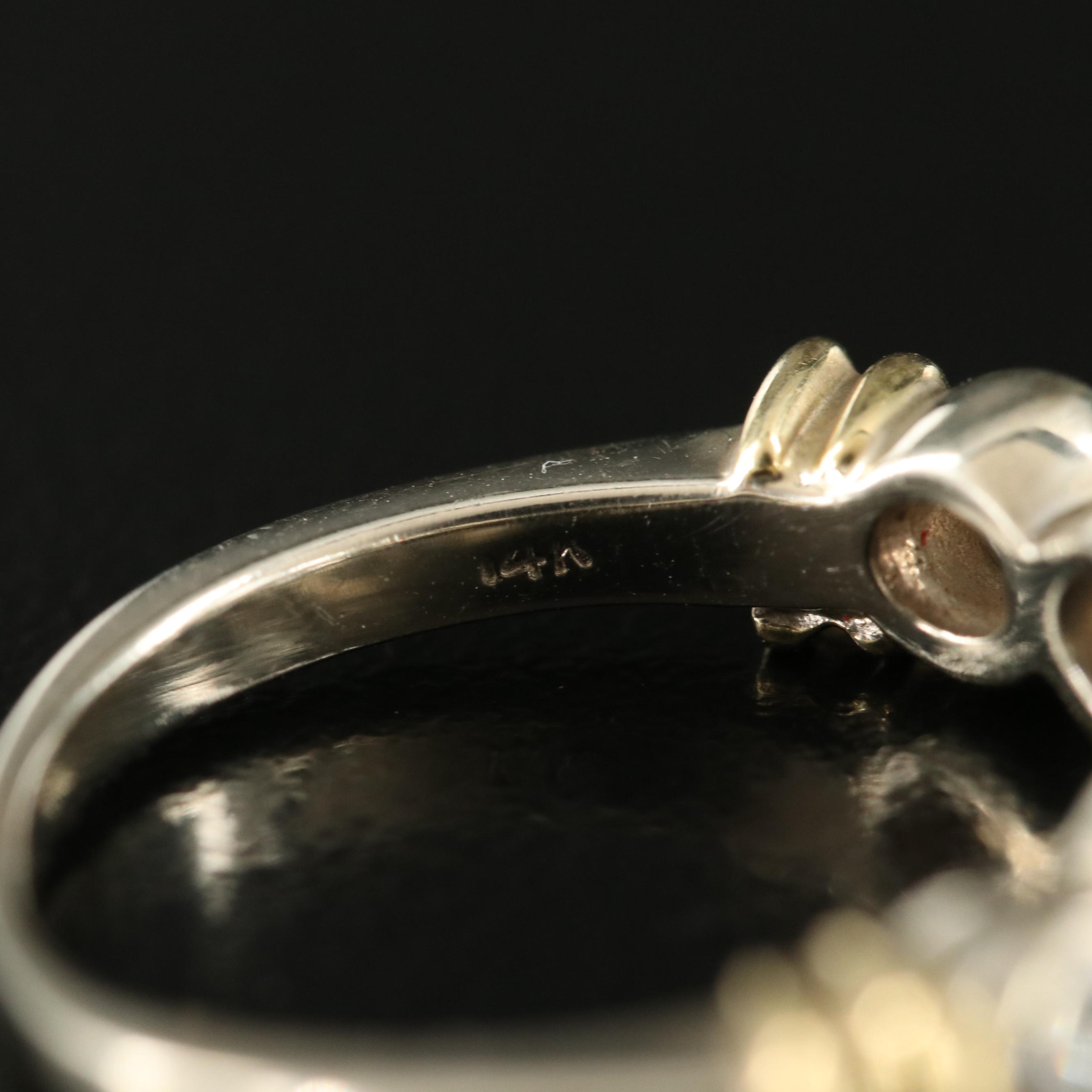 14K 0.84 CTW Diamond with 18K Accent