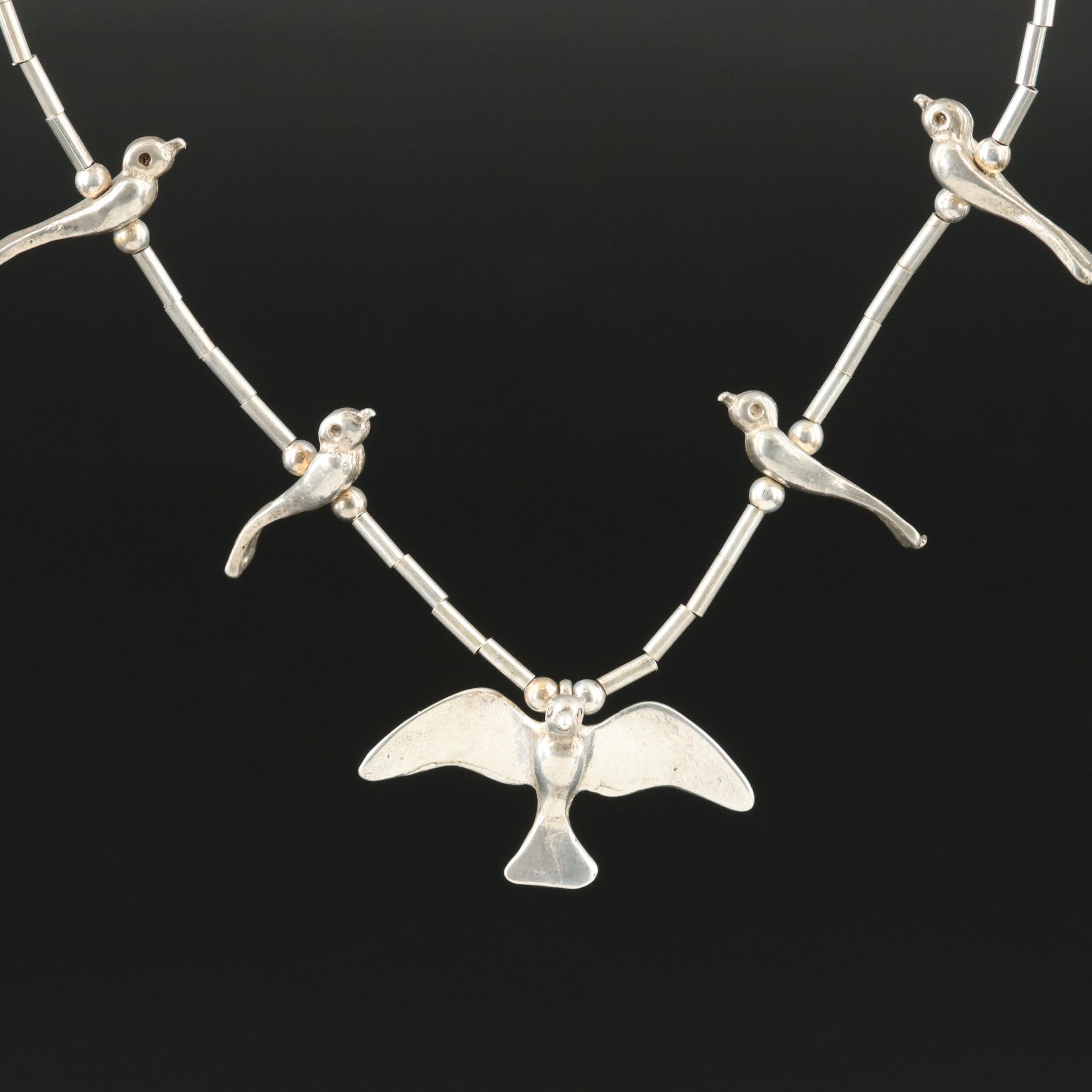 Sterling Bird Fetish Necklace