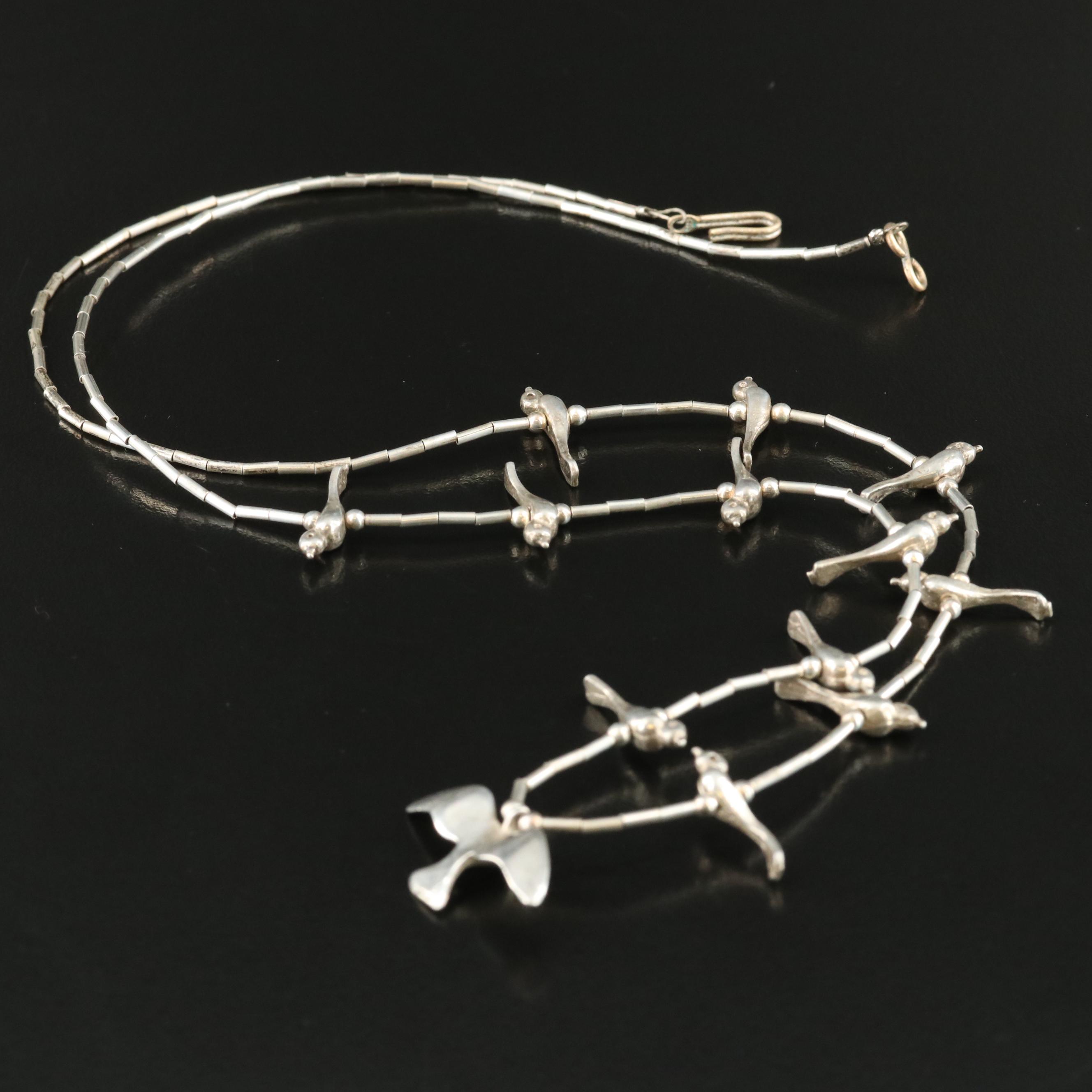 Sterling Bird Fetish Necklace