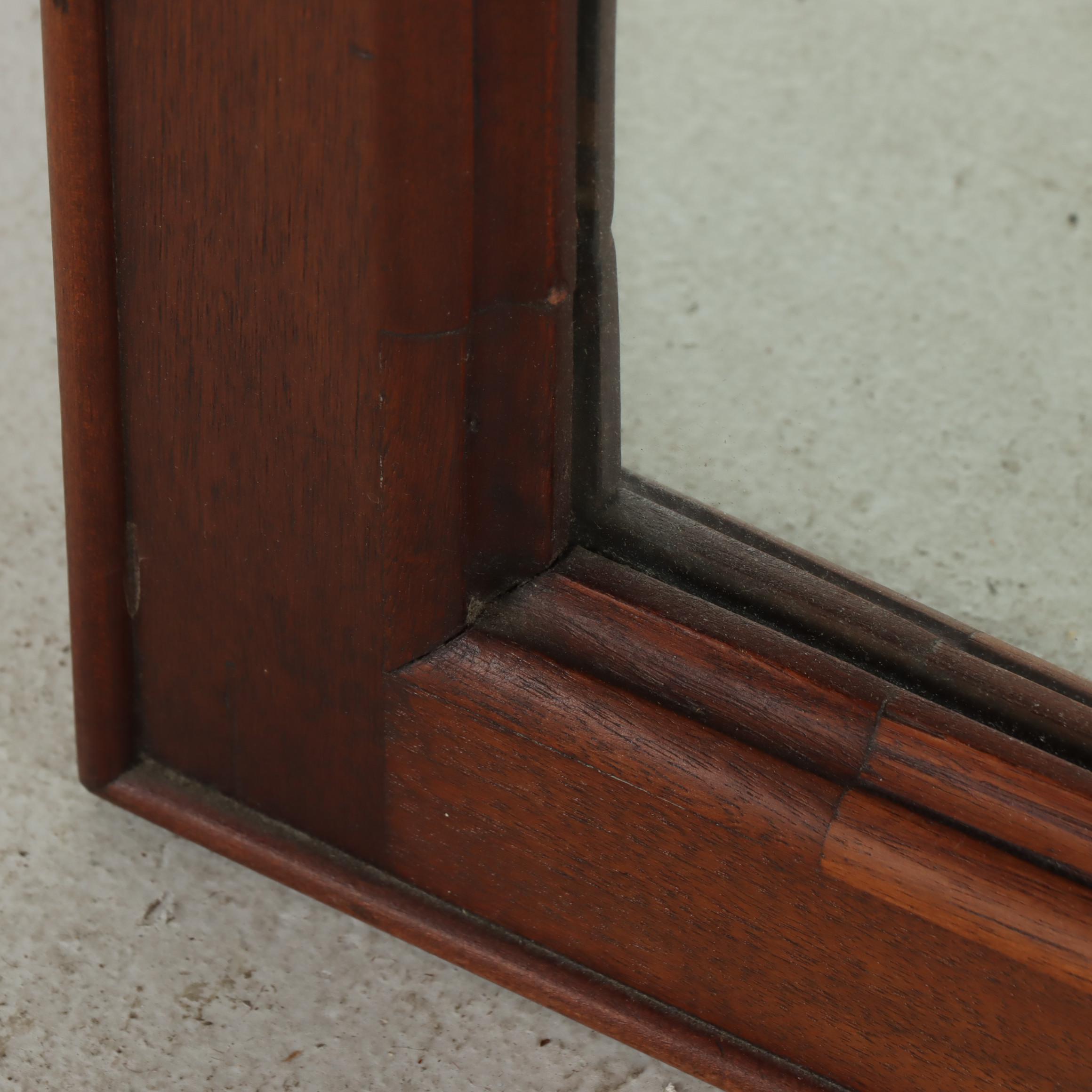 Victorian Walnut Overmantel Mirror, Late 19th Century