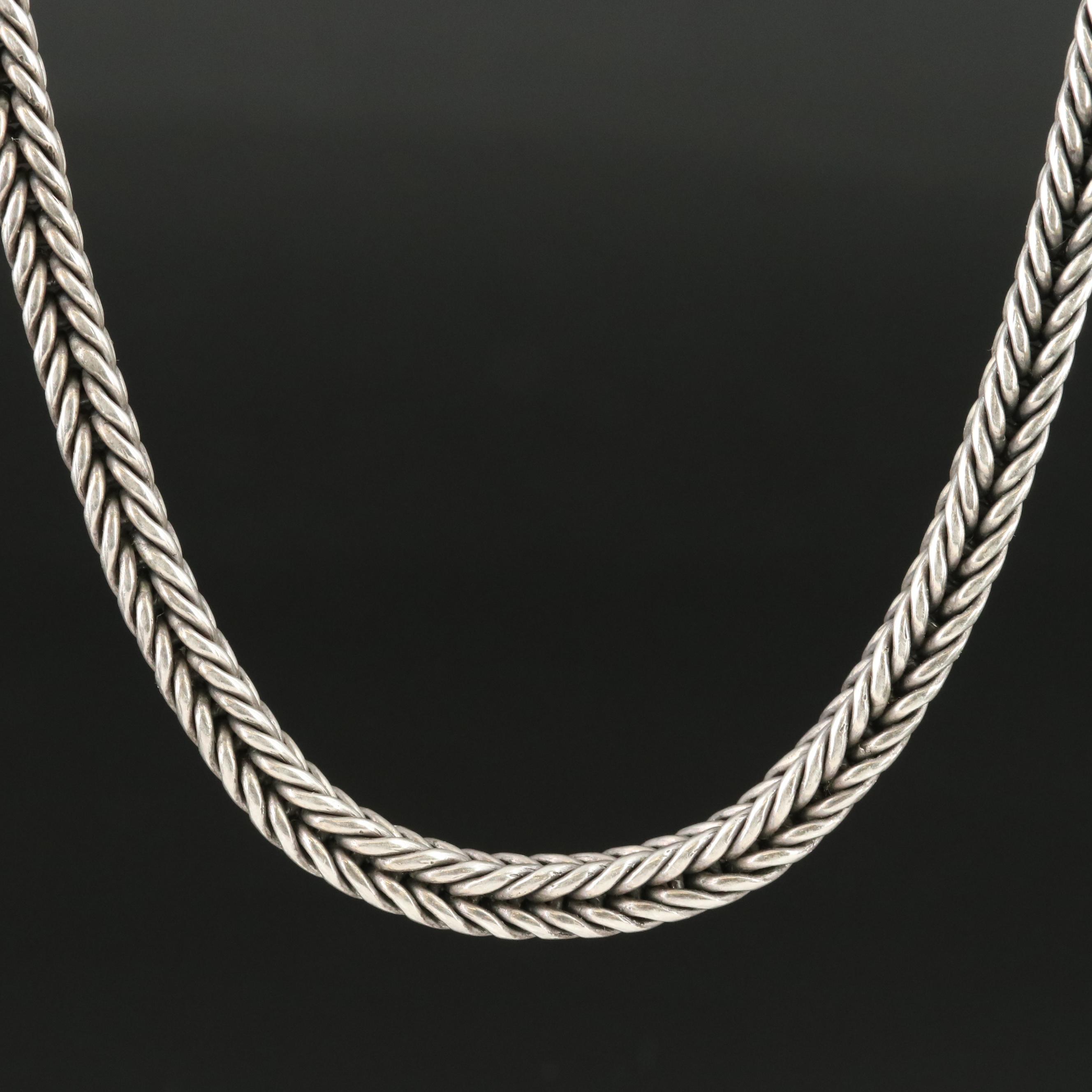 Sterling Foxtail Chain Necklace