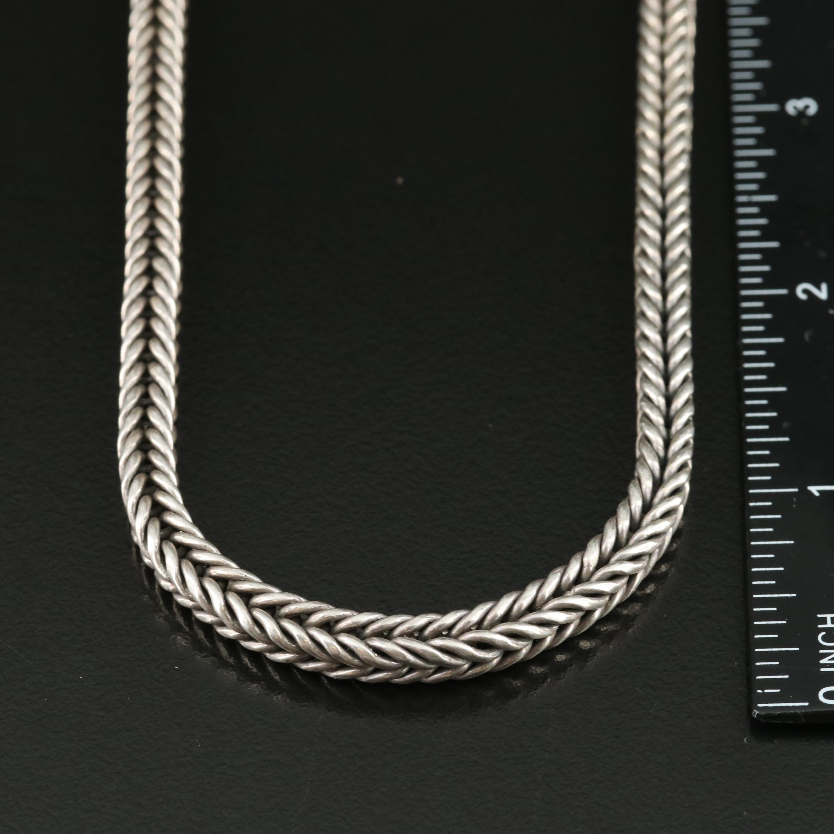 Sterling Foxtail Chain Necklace