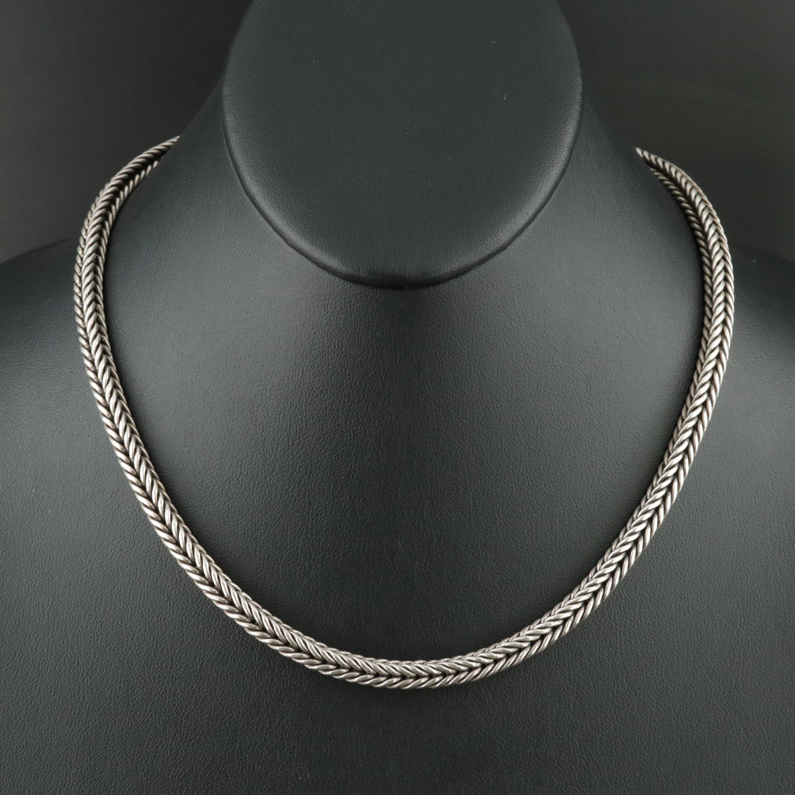 Sterling Foxtail Chain Necklace