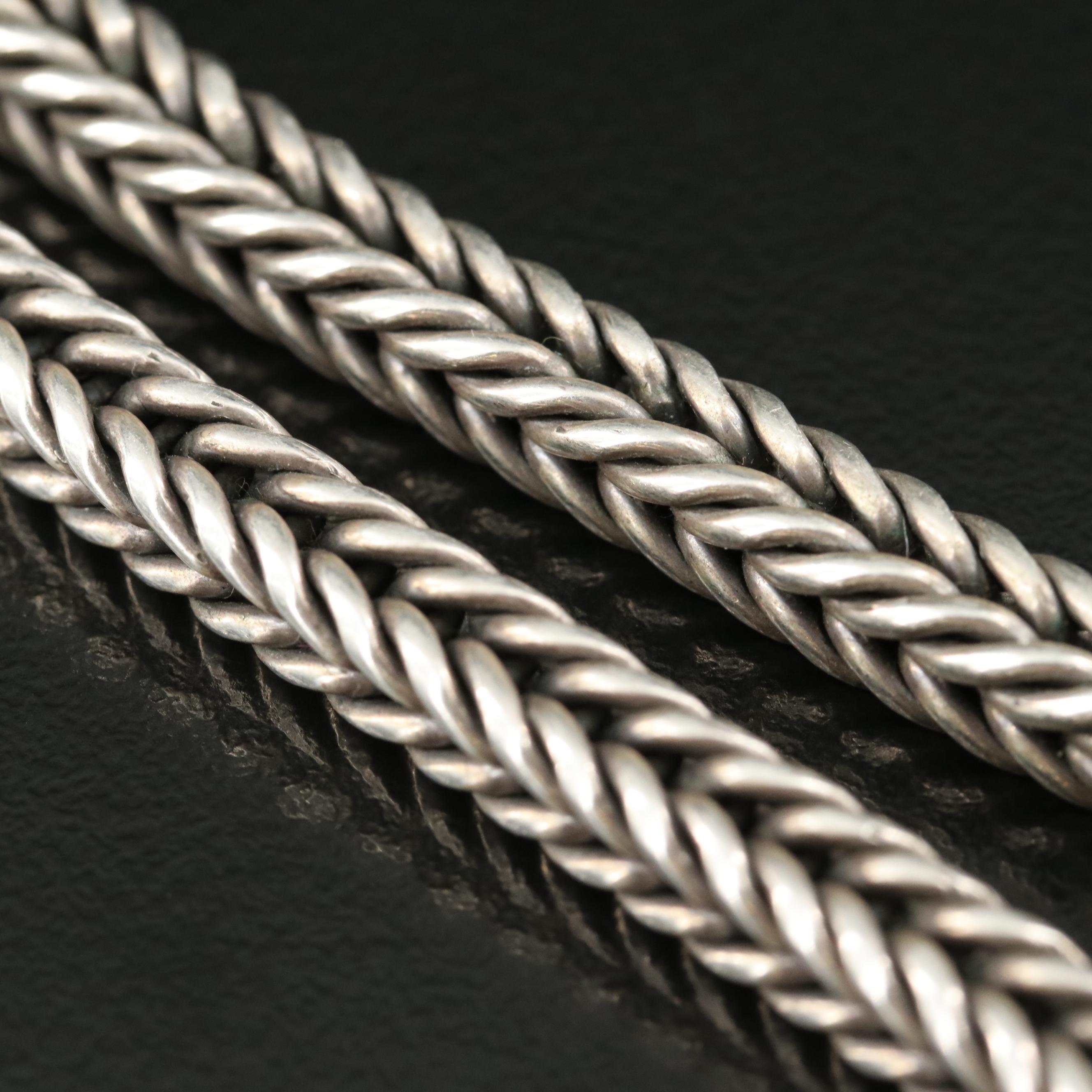 Sterling Foxtail Chain Necklace