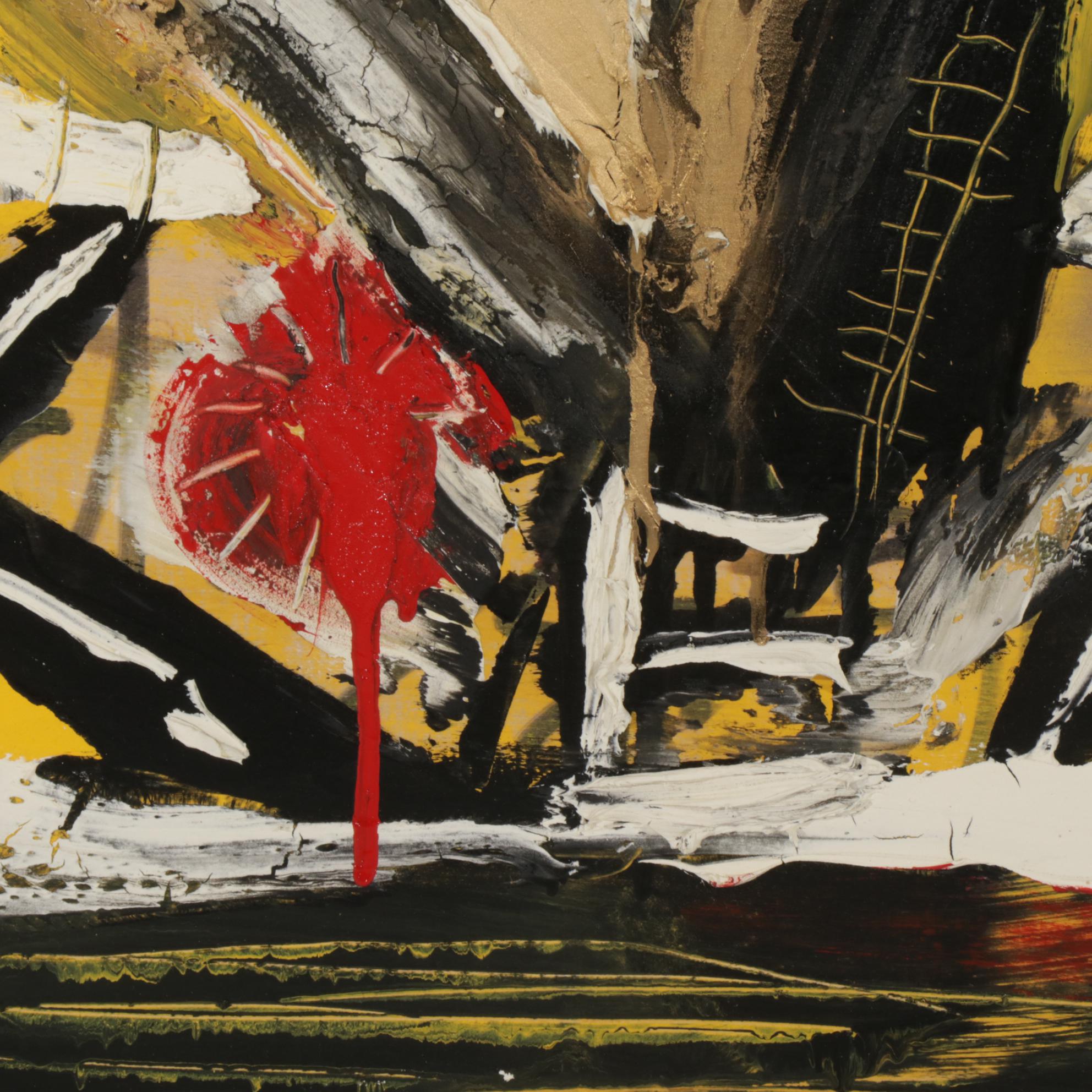 Anthony Eve Kemp Large-Scale Outsider Art Acrylic Painting, 2016