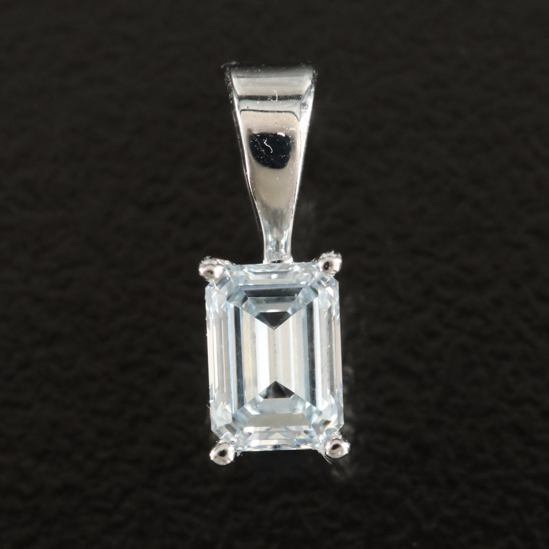 14K 0.48 CT Lab Grown Diamond Pendant