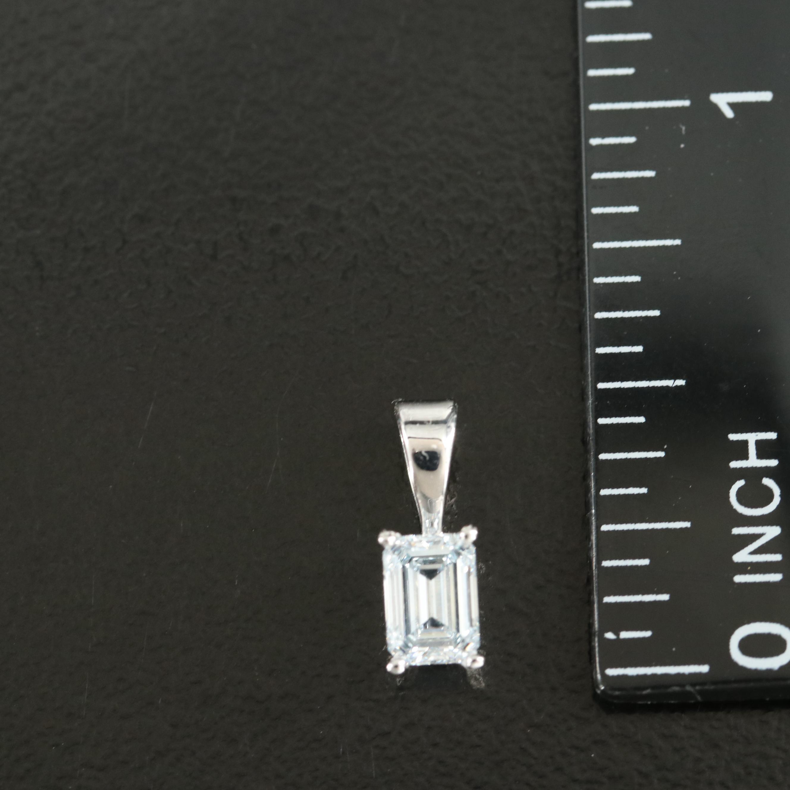14K 0.48 CT Lab Grown Diamond Pendant