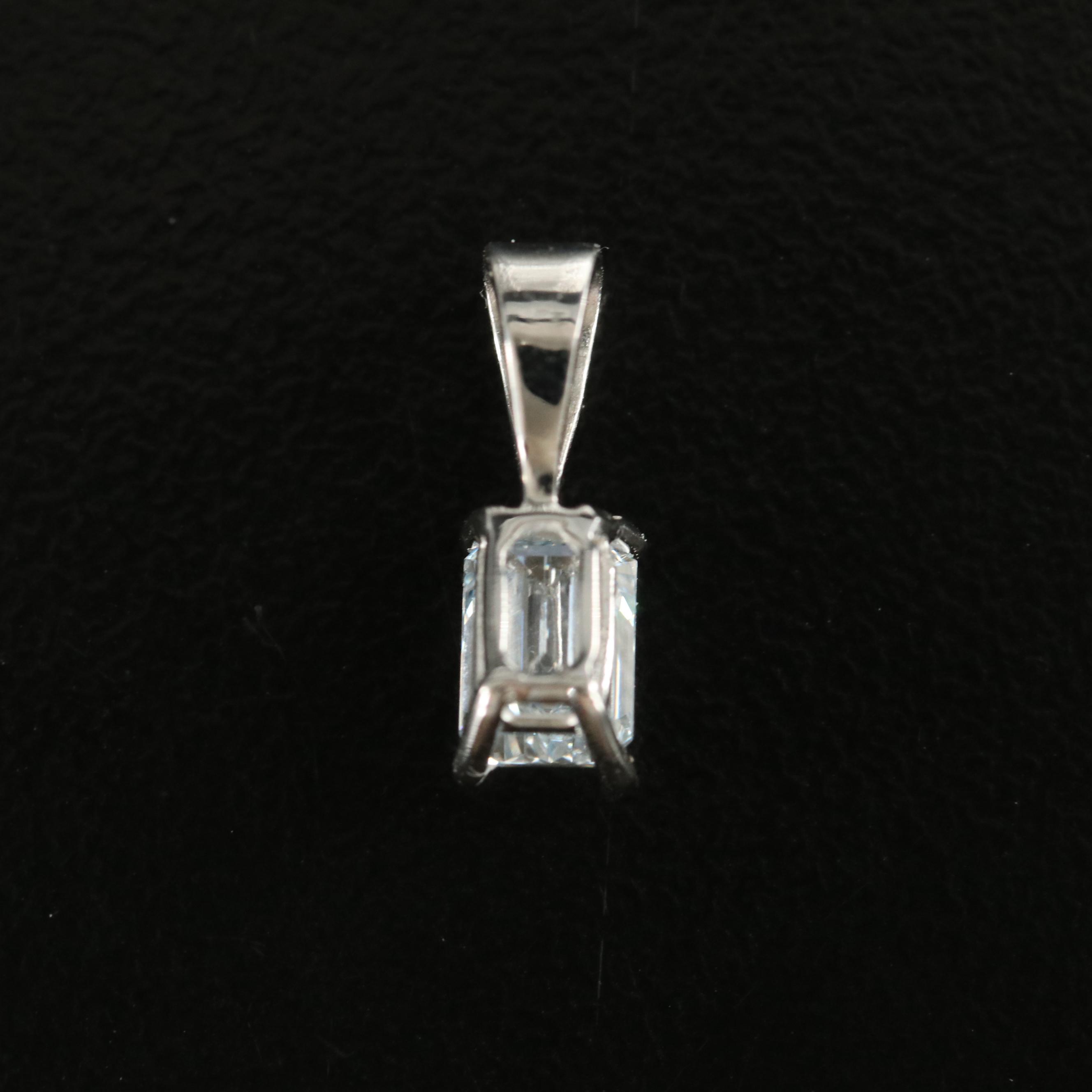 14K 0.48 CT Lab Grown Diamond Pendant
