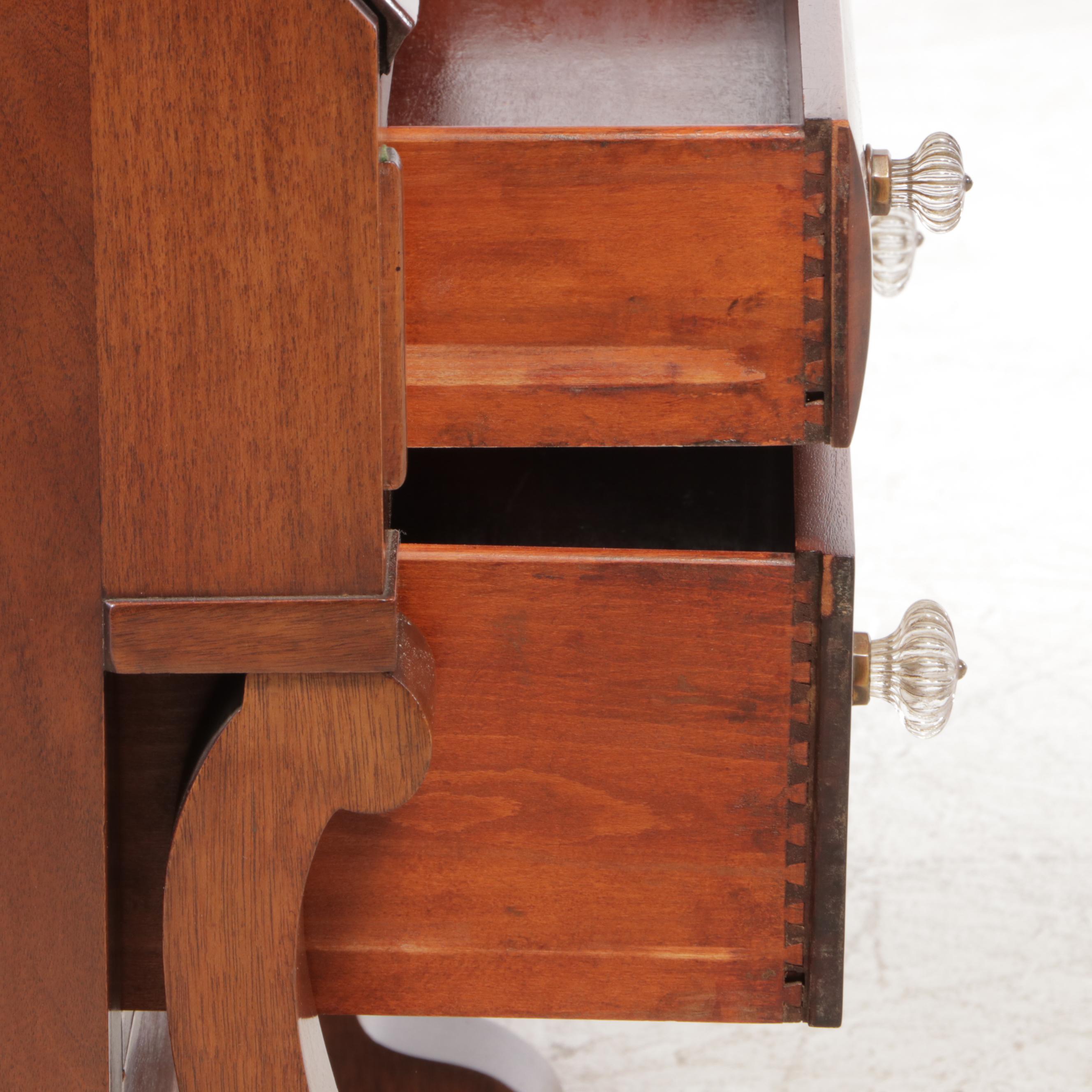 American Empire Revival Mahogany Secretary Bookcase, Early 20th Century