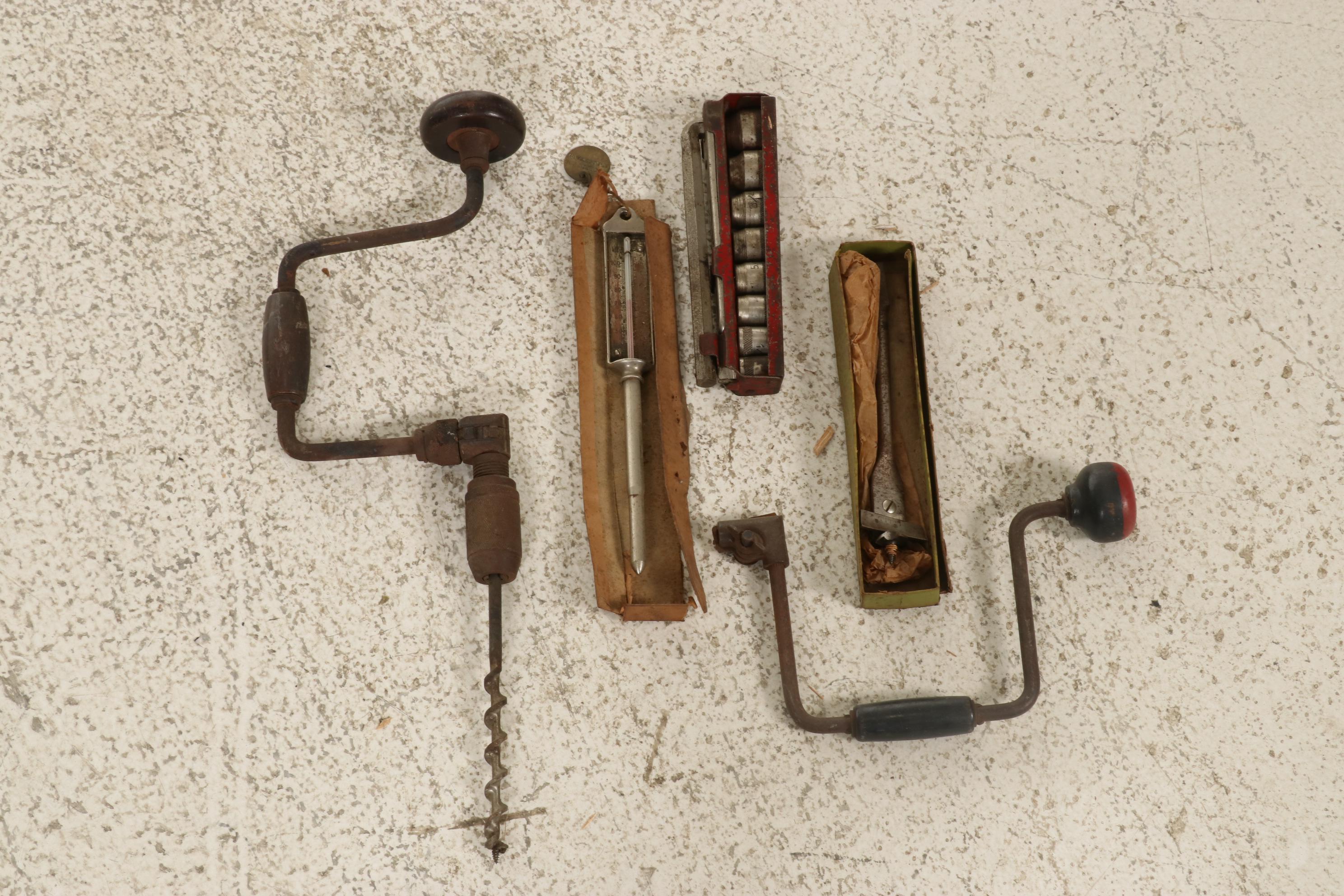 Woodworking Hand Tools, Tool Boxes, Wall Lanterns, Fishing Rod and More