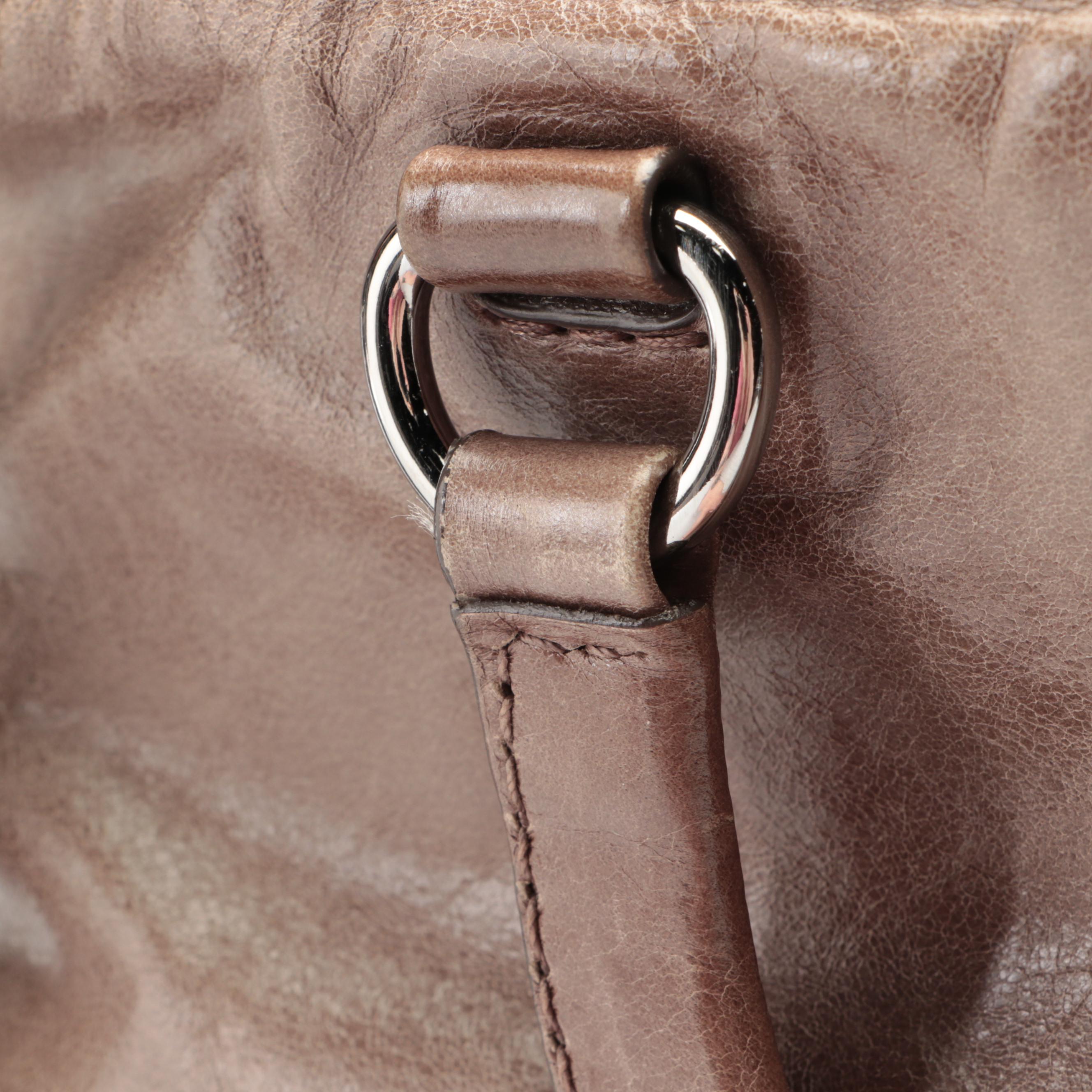 Prada Large Convertible Shopper Tote in Vitello Shine Leather