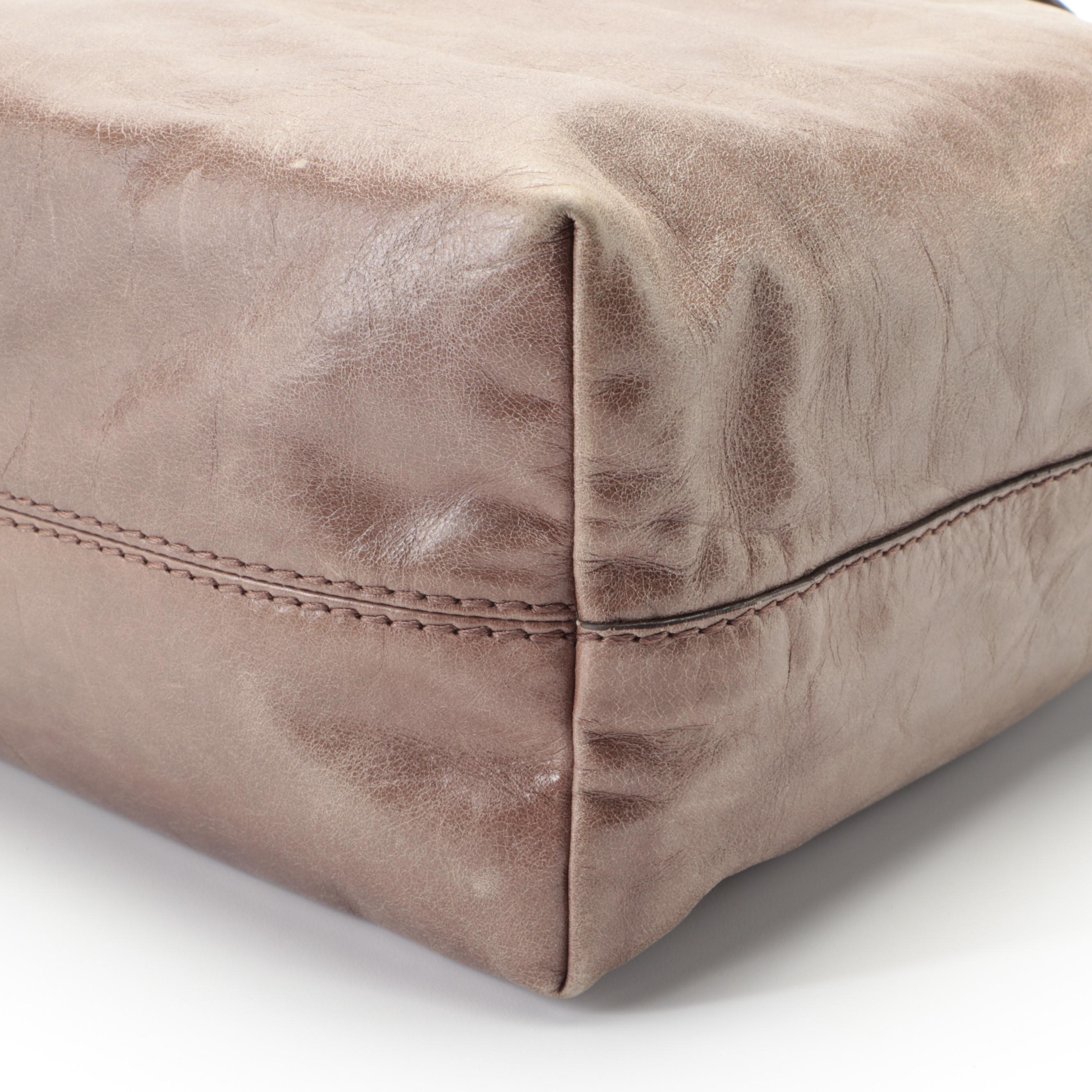 Prada Large Convertible Shopper Tote in Vitello Shine Leather