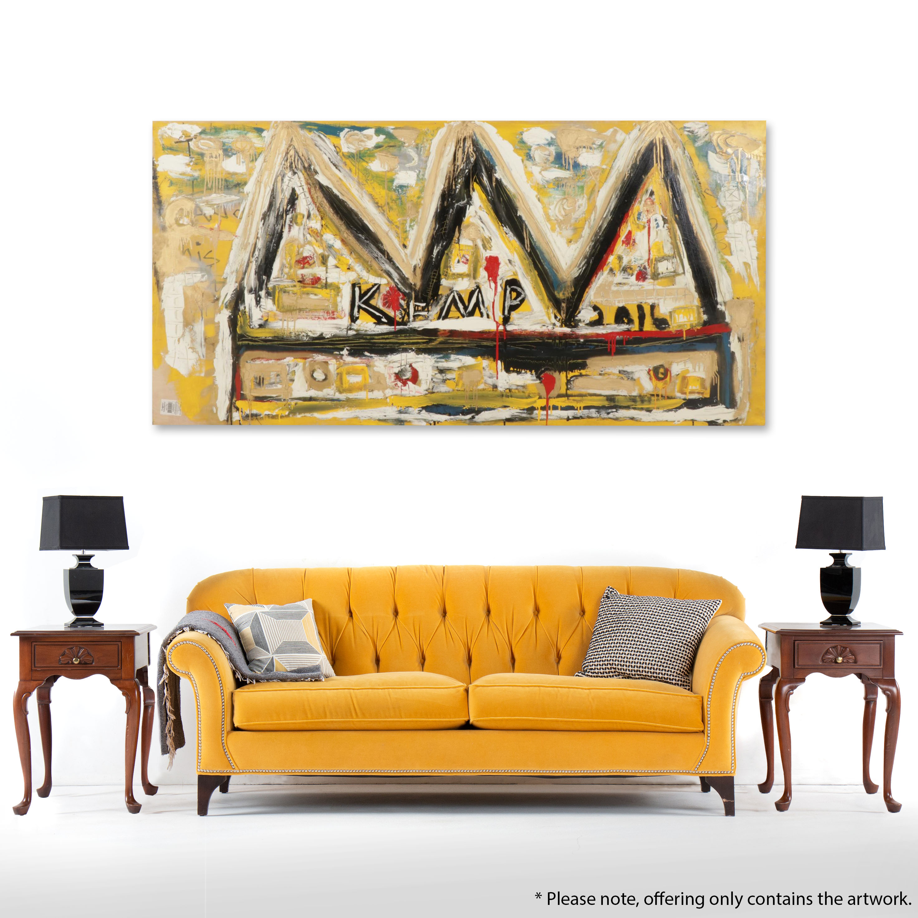 Anthony Eve Kemp Large-Scale Outsider Art Acrylic Painting, 2016