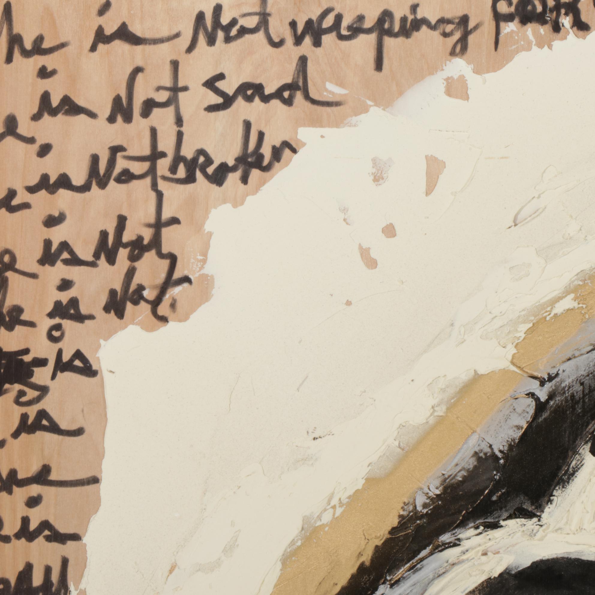 Anthony Eve Kemp Outsider Art Acrylic Painting "She is Not Weeping," 2016