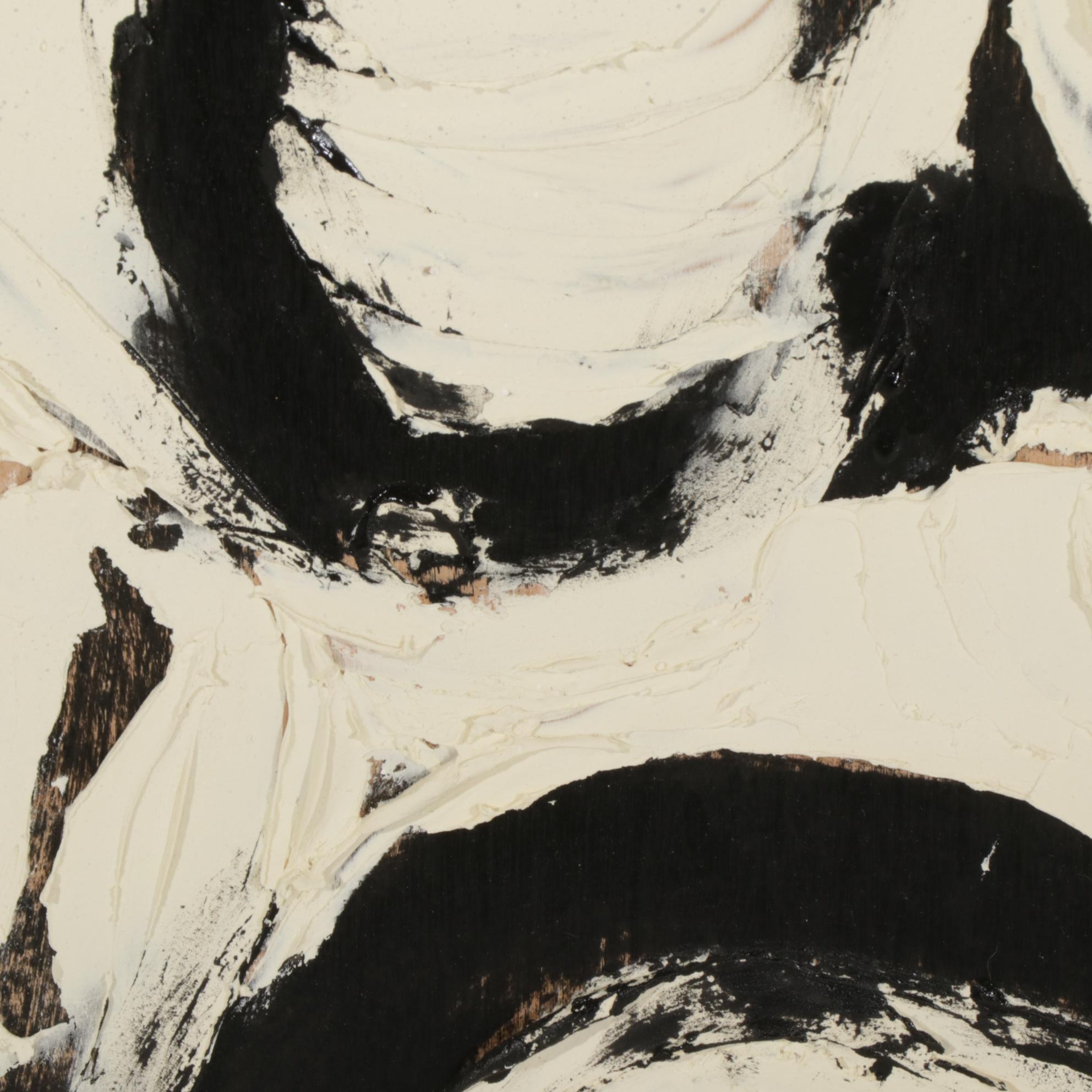 Anthony Eve Kemp Outsider Art Acrylic Painting "She is Not Weeping," 2016