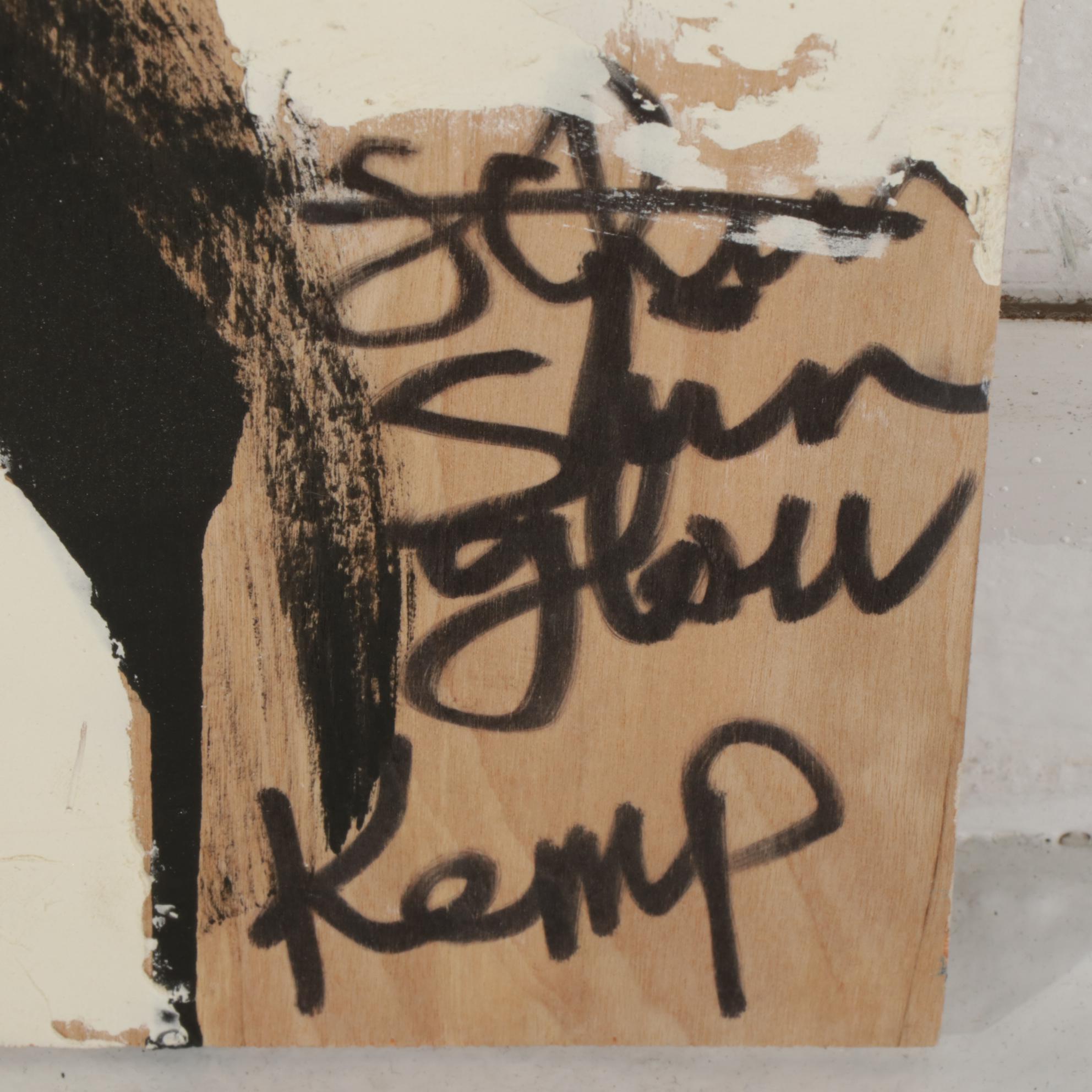 Anthony Eve Kemp Outsider Art Acrylic Painting "She is Not Weeping," 2016