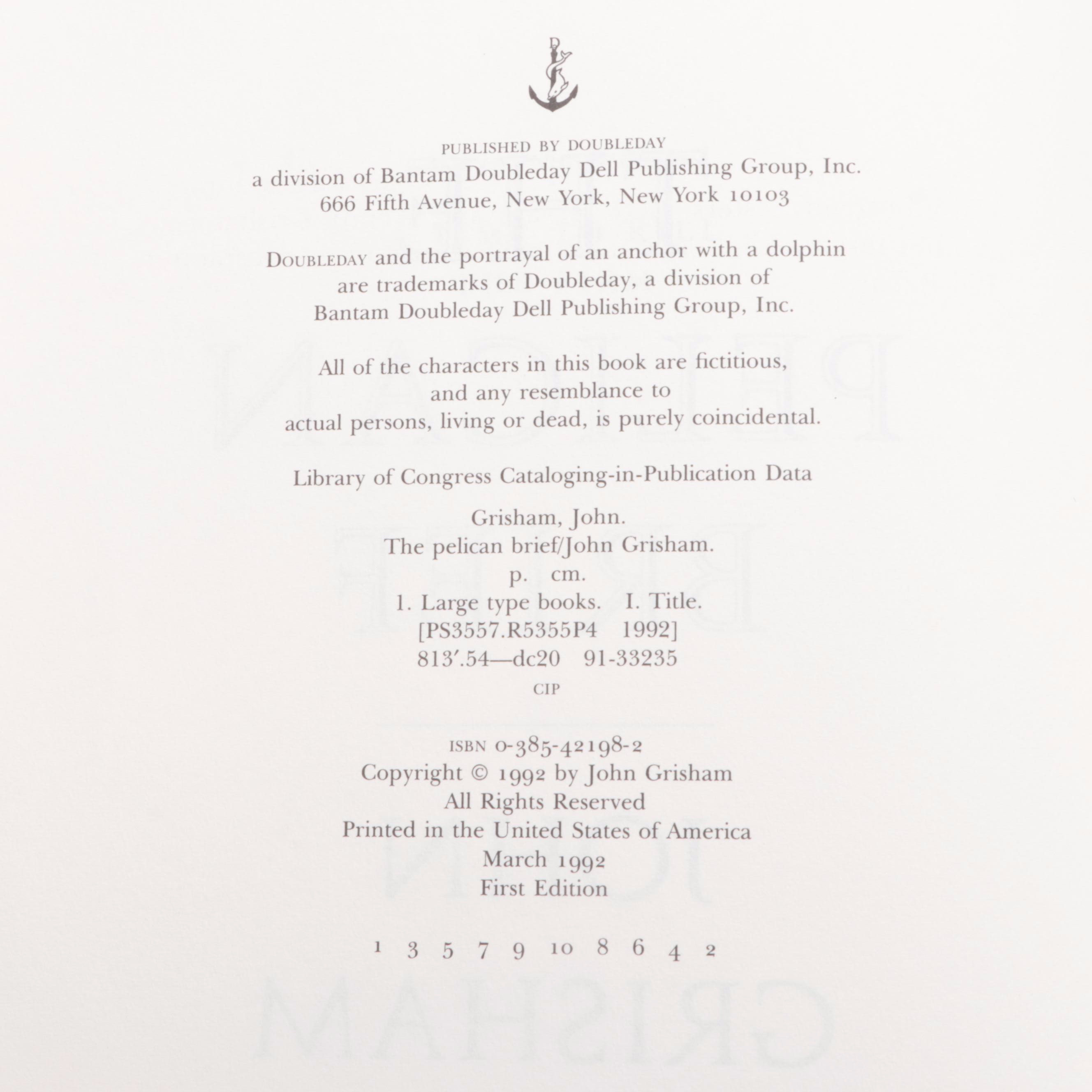 Signed First Edition "The Pelican Brief" and More by John Grisham