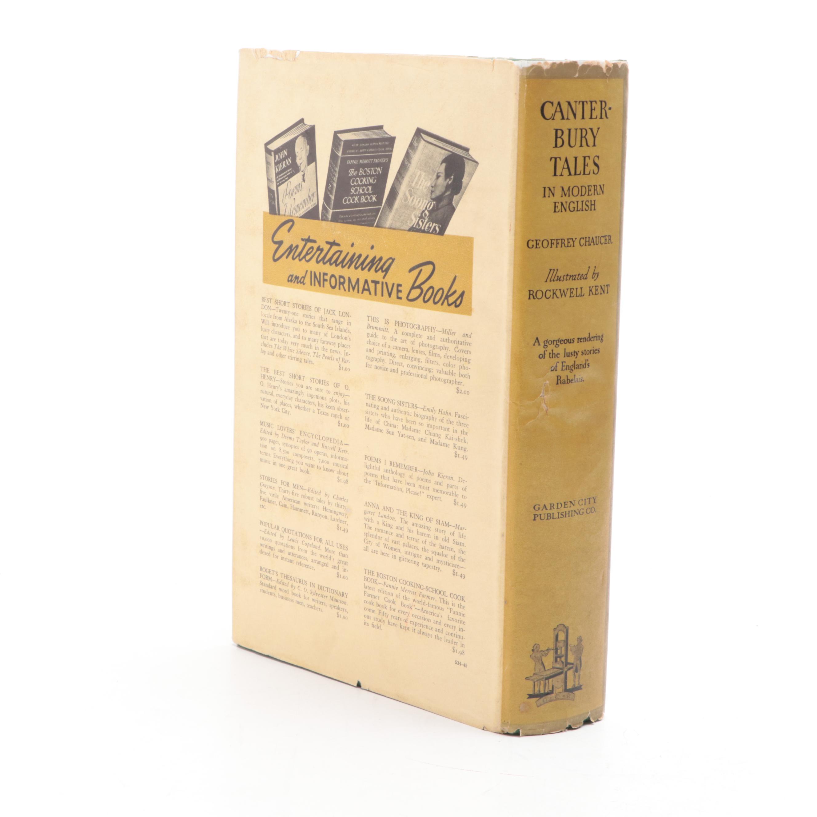 Rockwell Kent Illustrated De Luxe Edition "Canterbury Tales" by Geoffrey Chaucer