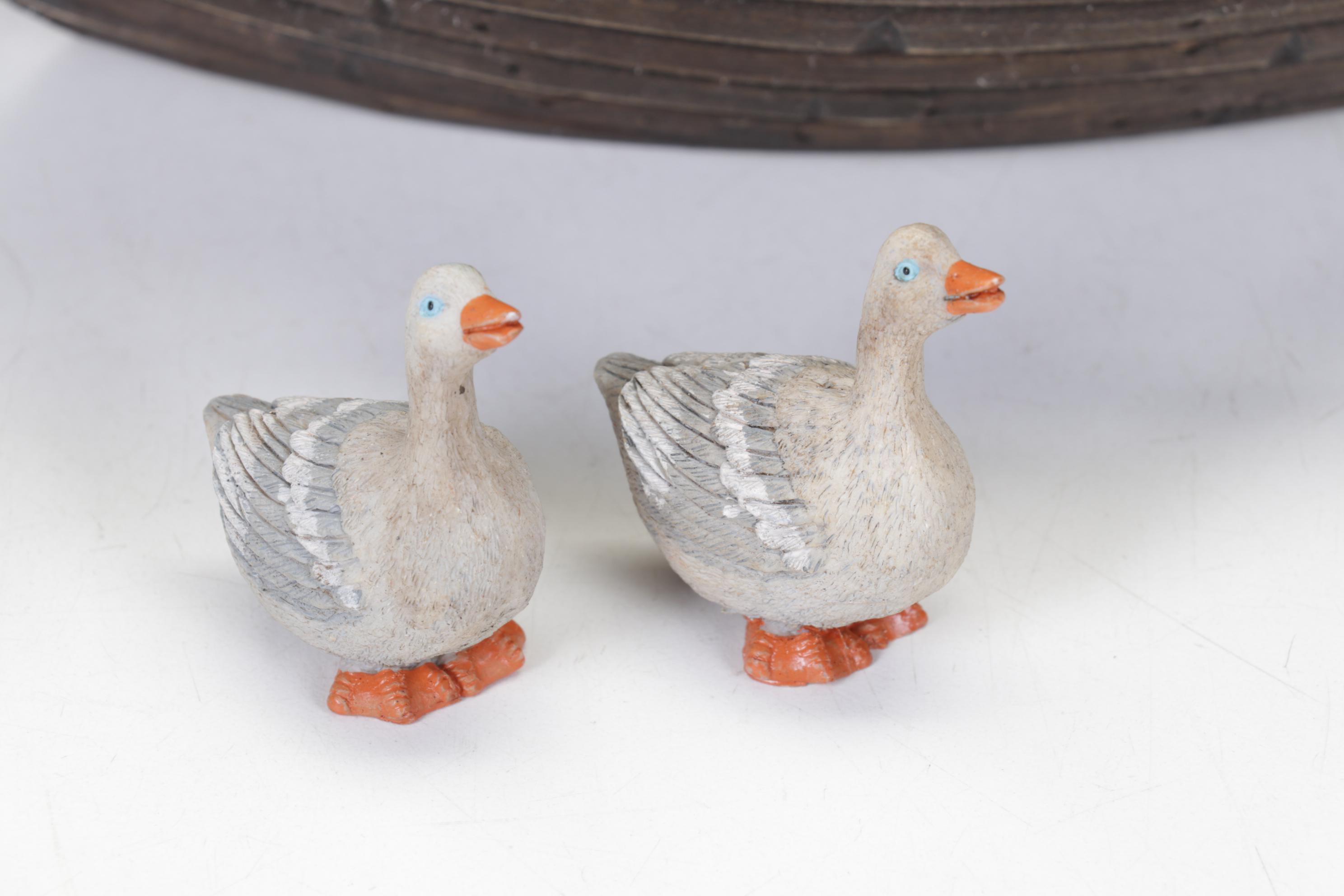 Wooden Noah's Ark with Resin Animals and Figurines