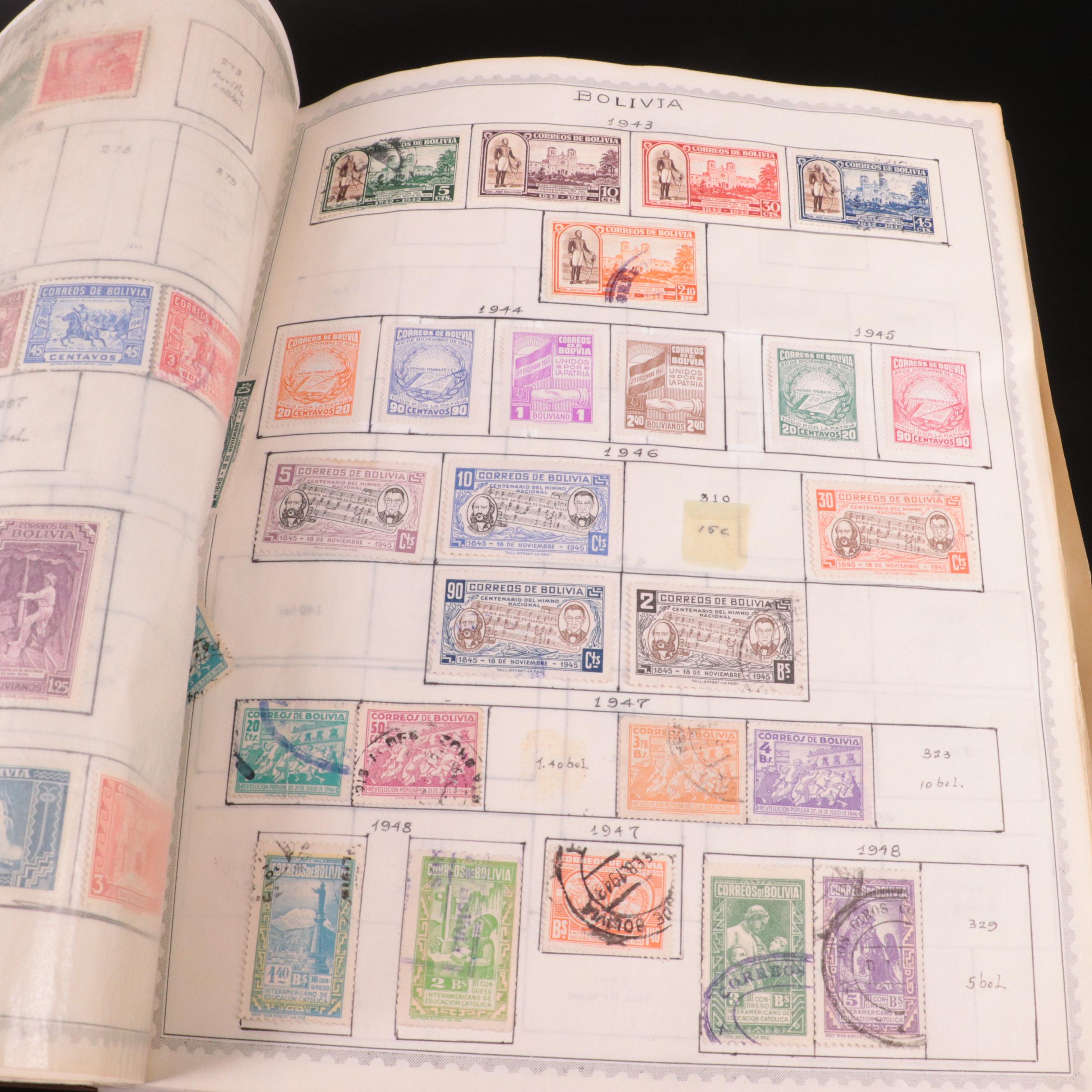 Vintage World Wide Postage Stamp Album