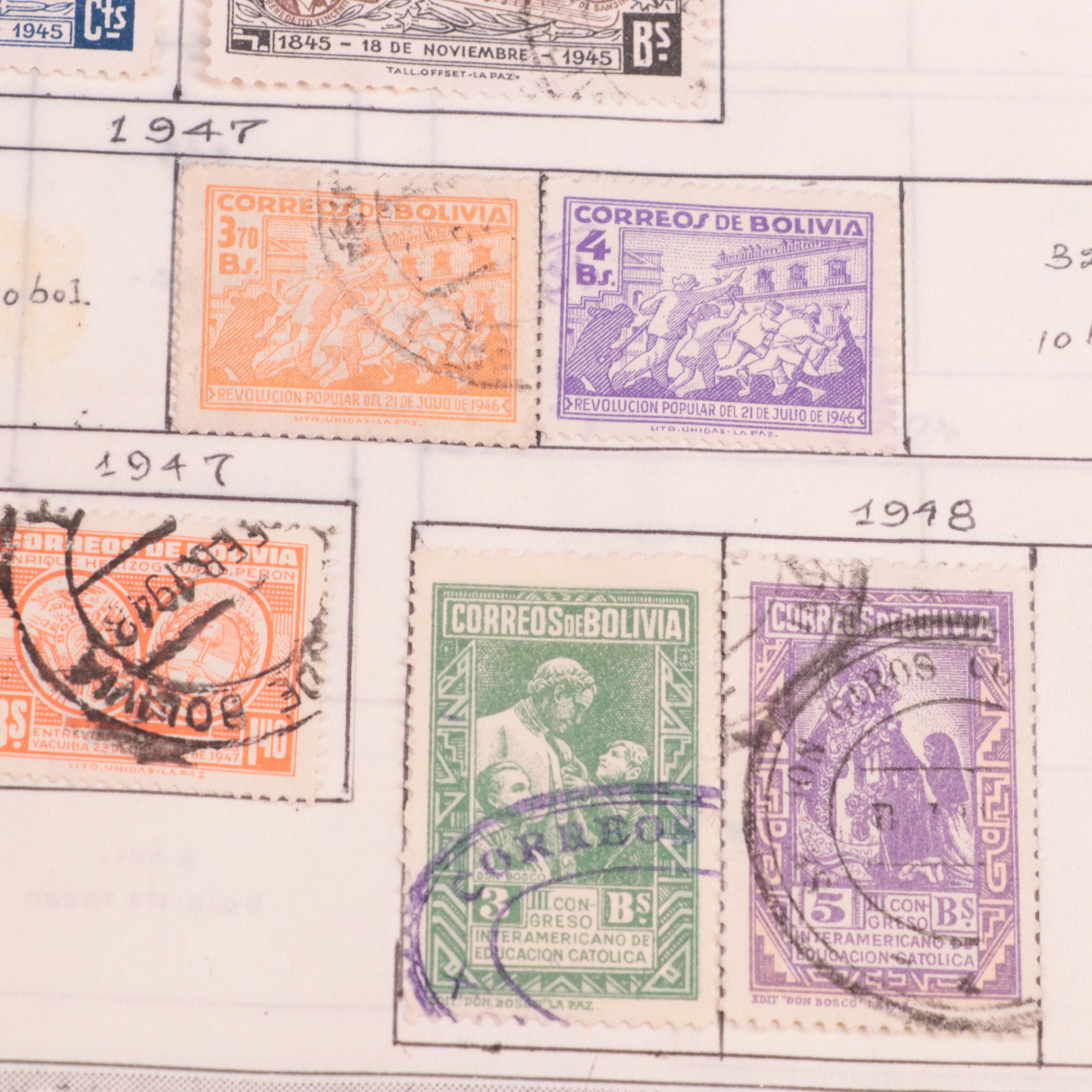 Vintage World Wide Postage Stamp Album