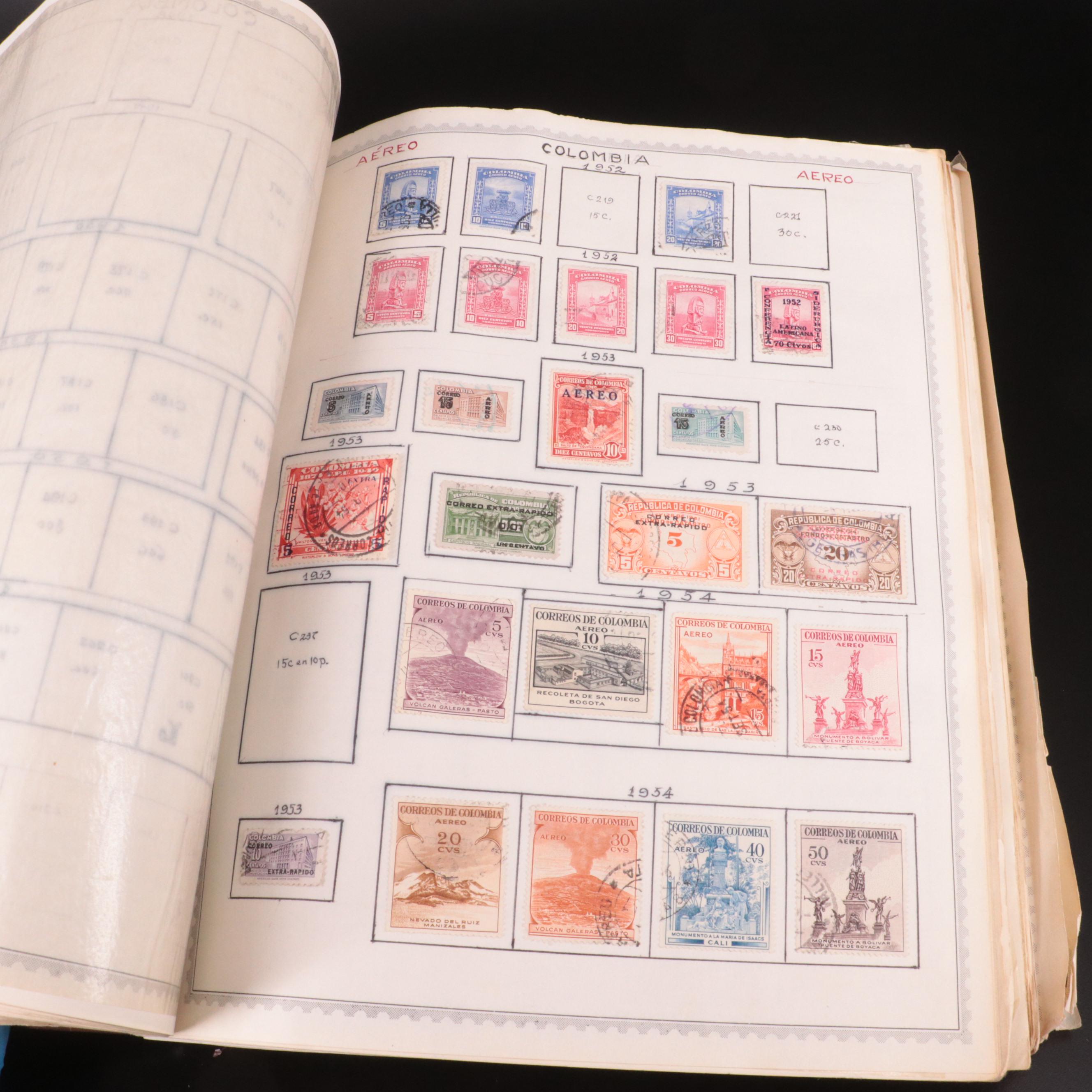 Vintage World Wide Postage Stamp Album