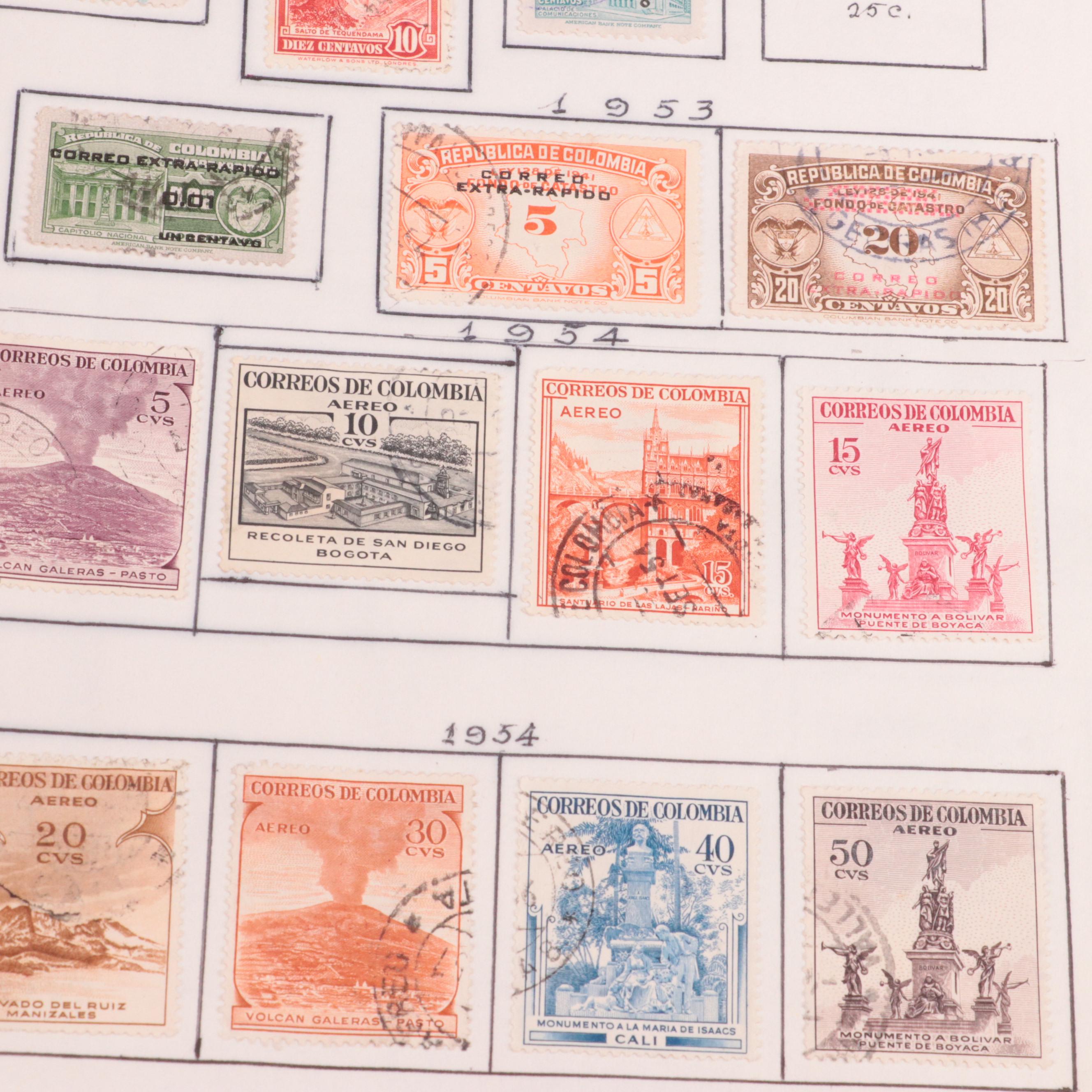 Vintage World Wide Postage Stamp Album