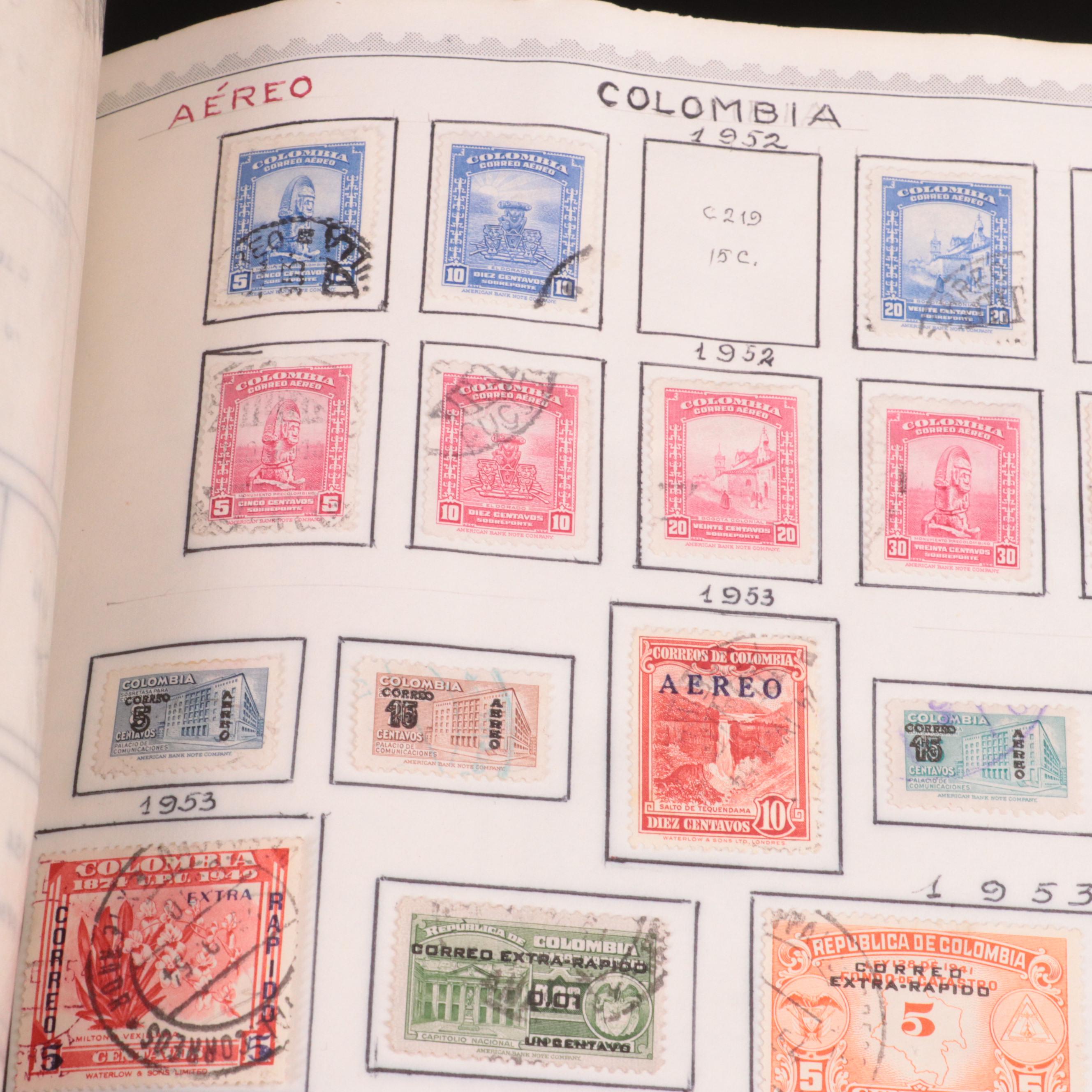 Vintage World Wide Postage Stamp Album