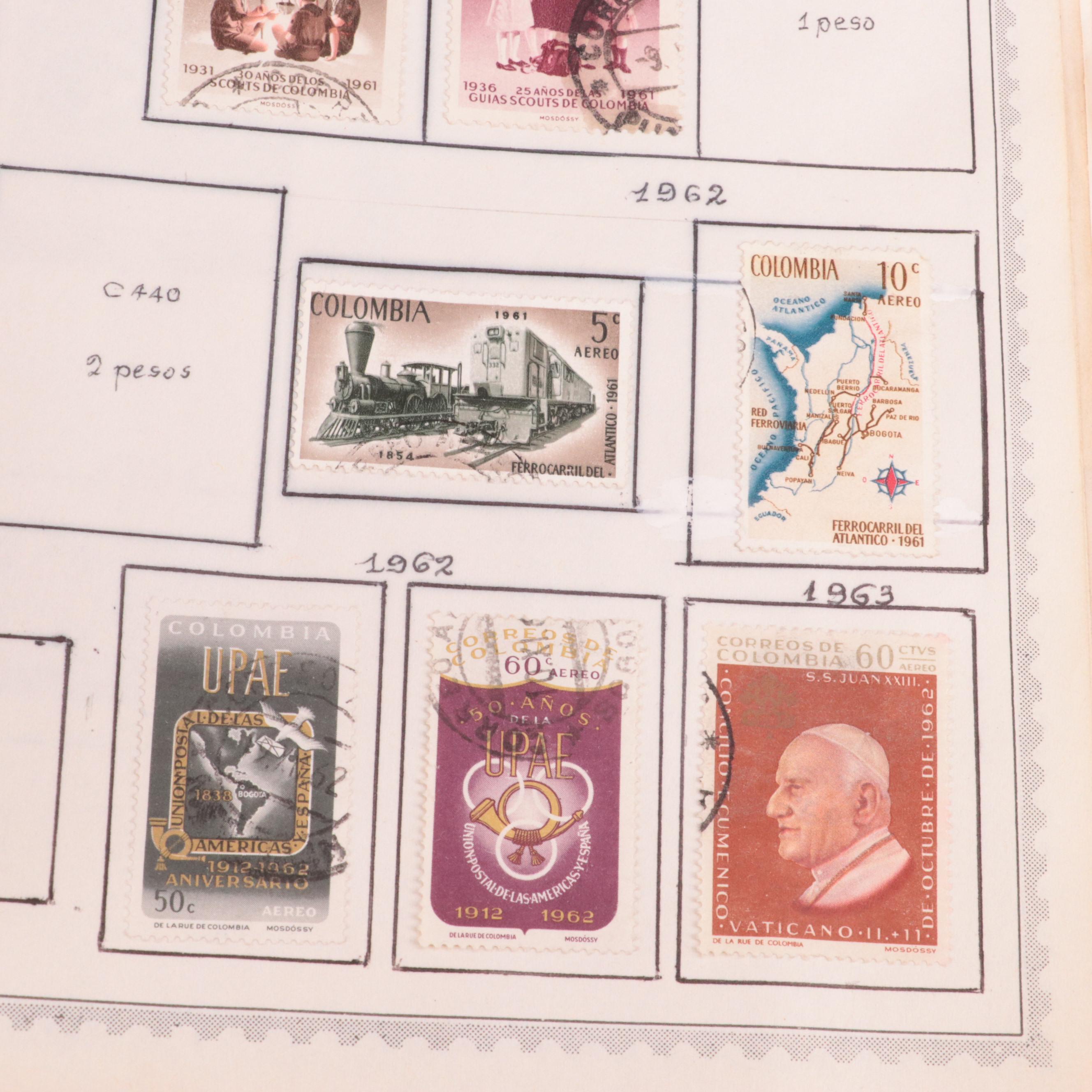 Vintage World Wide Postage Stamp Album