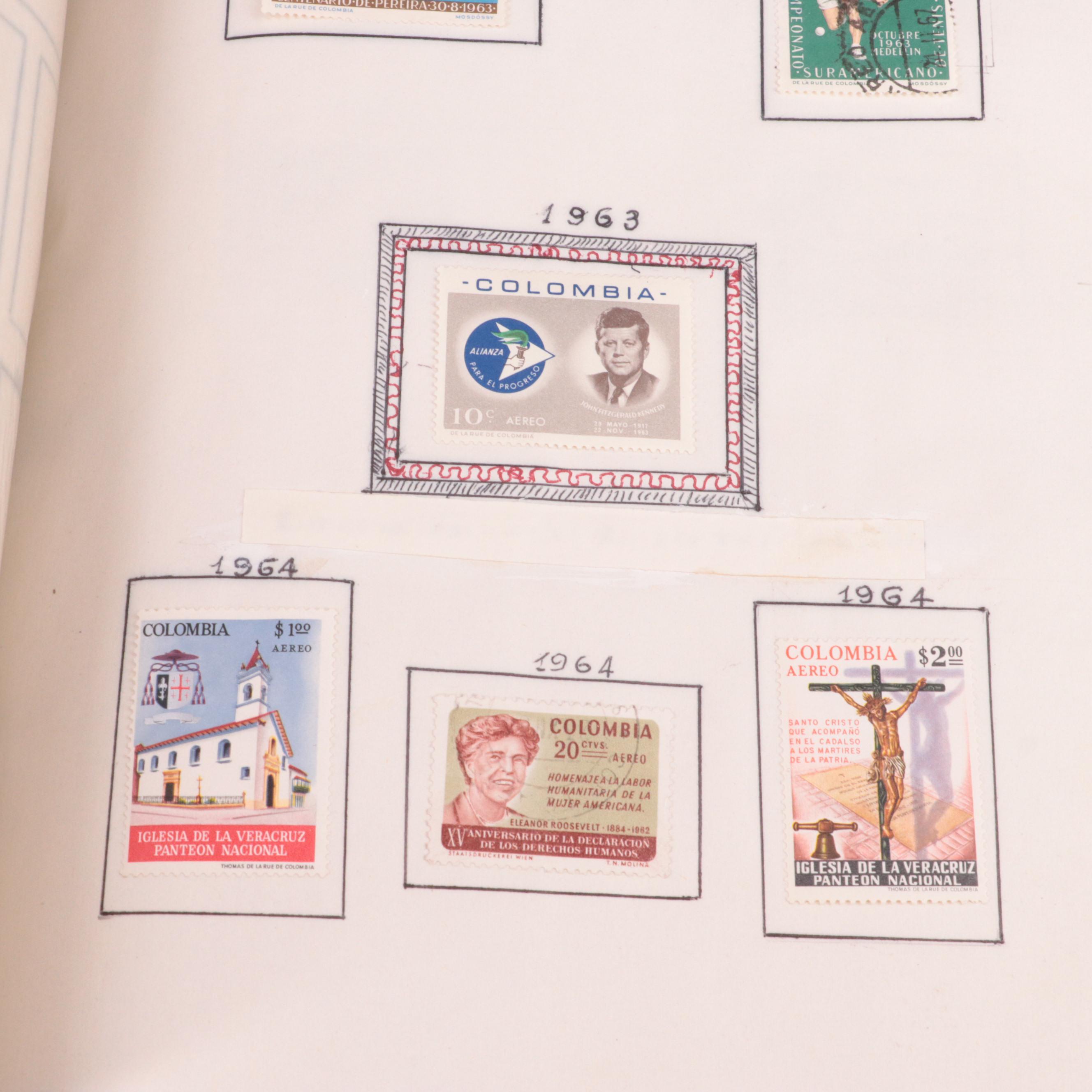 Vintage World Wide Postage Stamp Album