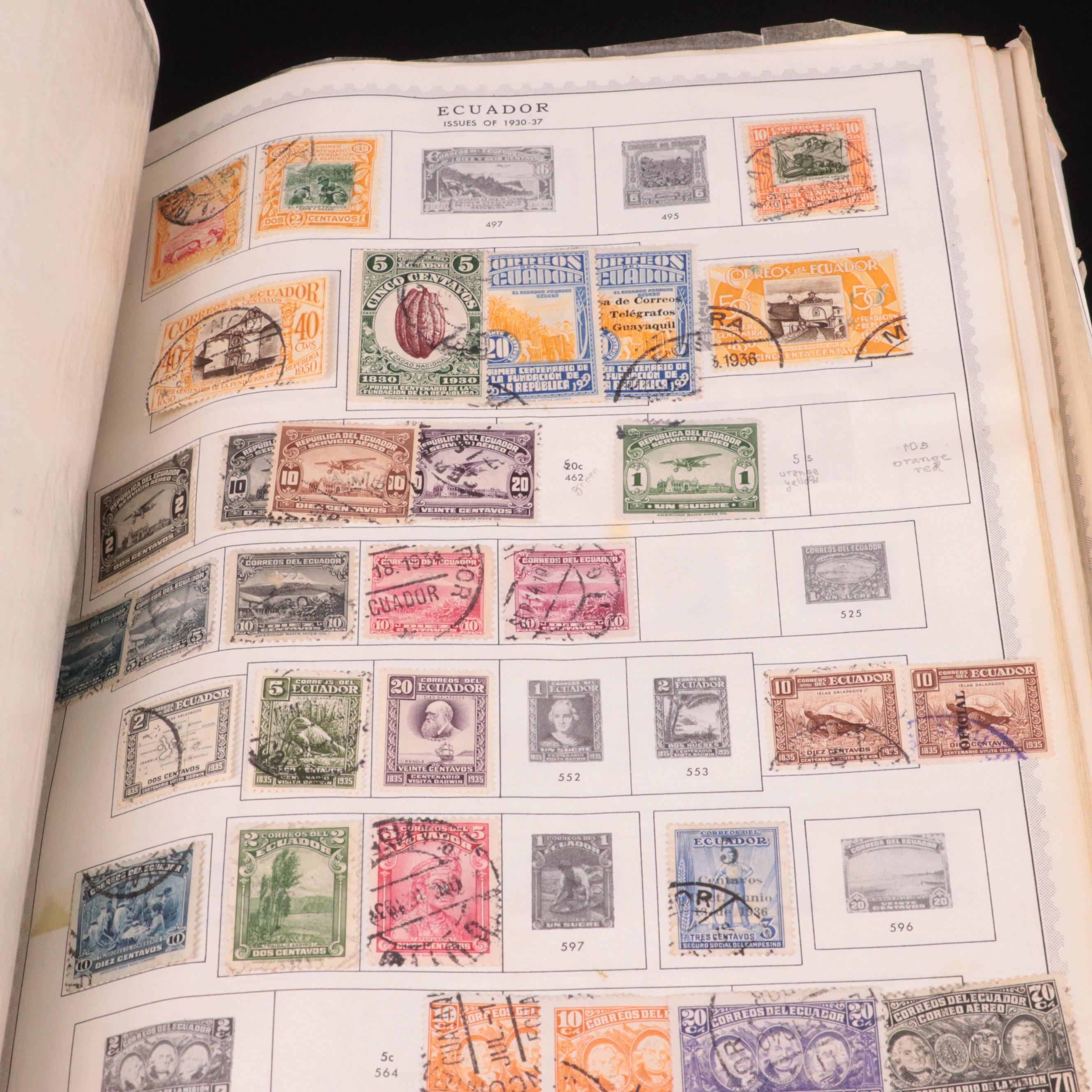 Vintage World Wide Postage Stamp Album