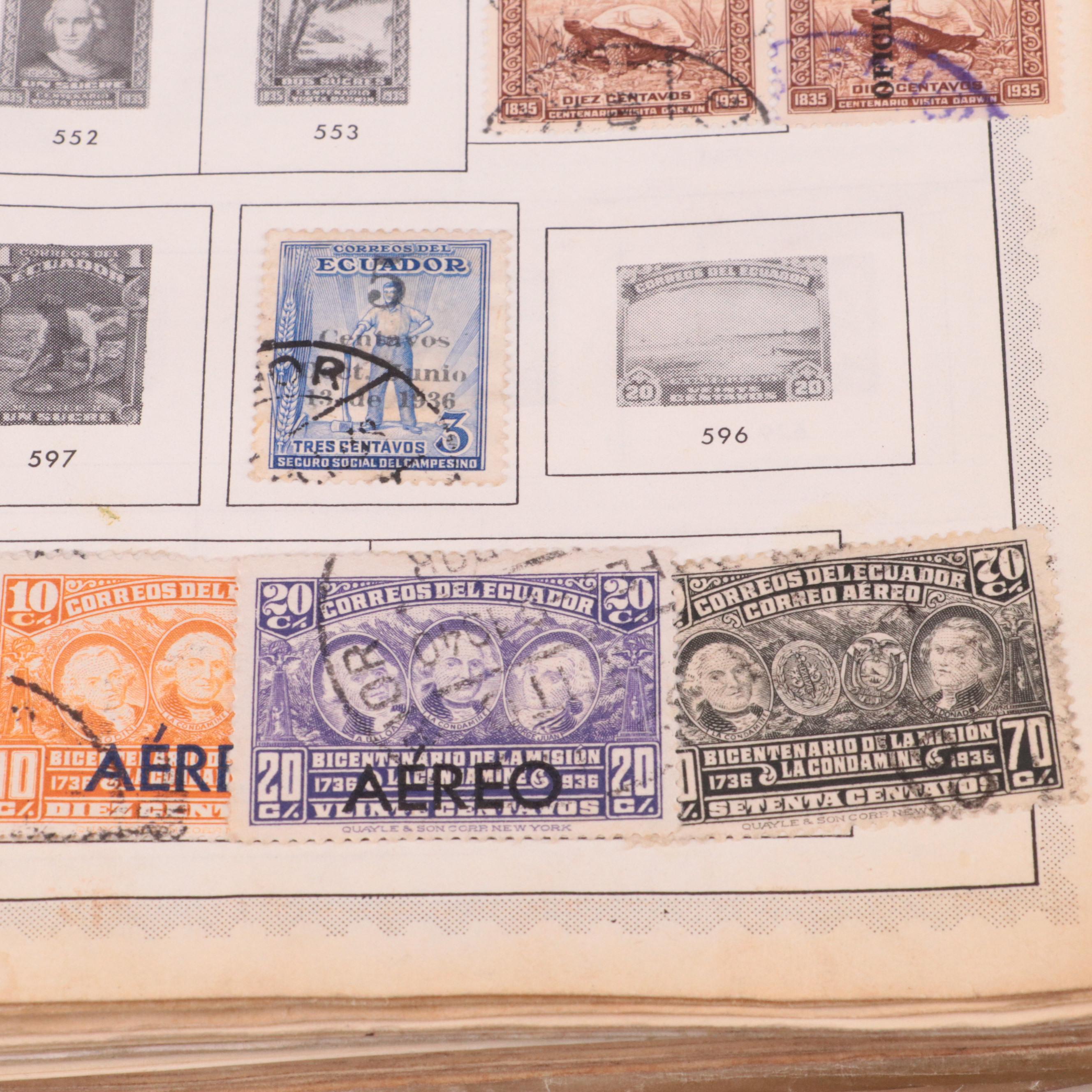 Vintage World Wide Postage Stamp Album