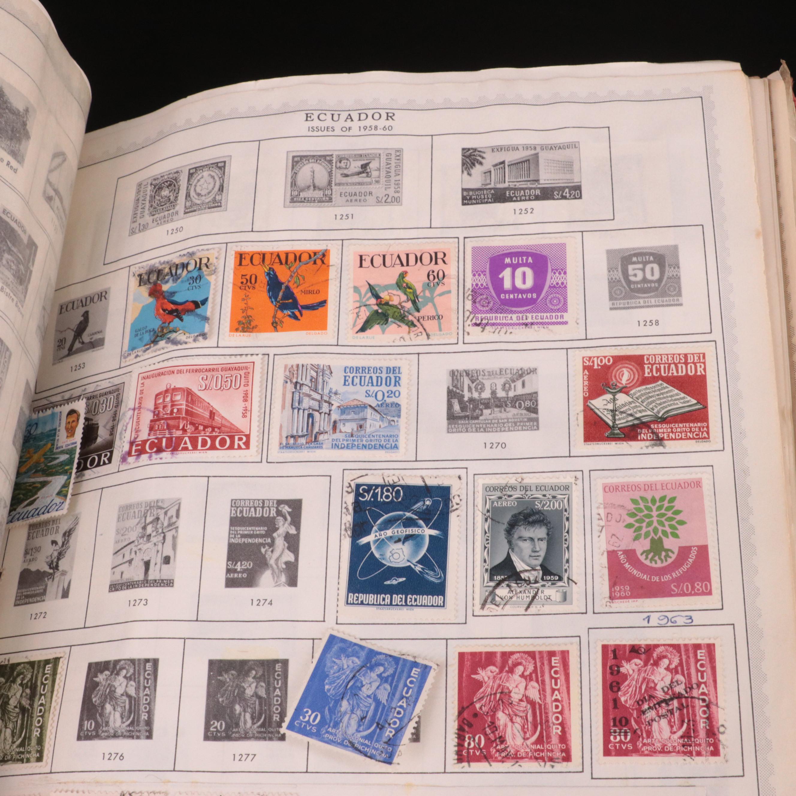 Vintage World Wide Postage Stamp Album