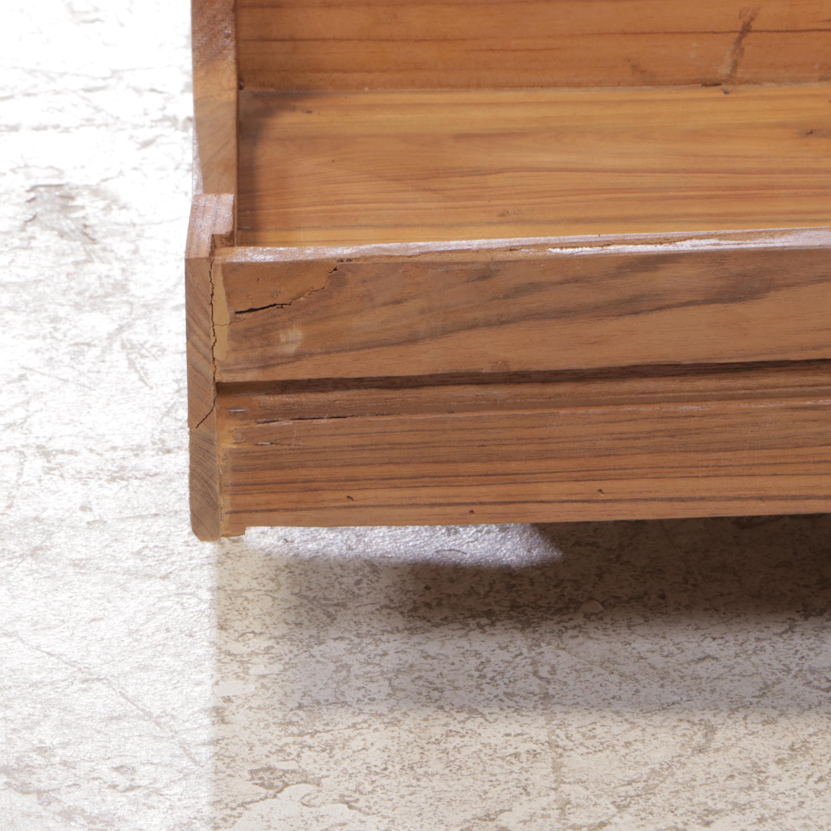 "Savile Row" Iron, Mangowood and Glass Wall Unit Shelf