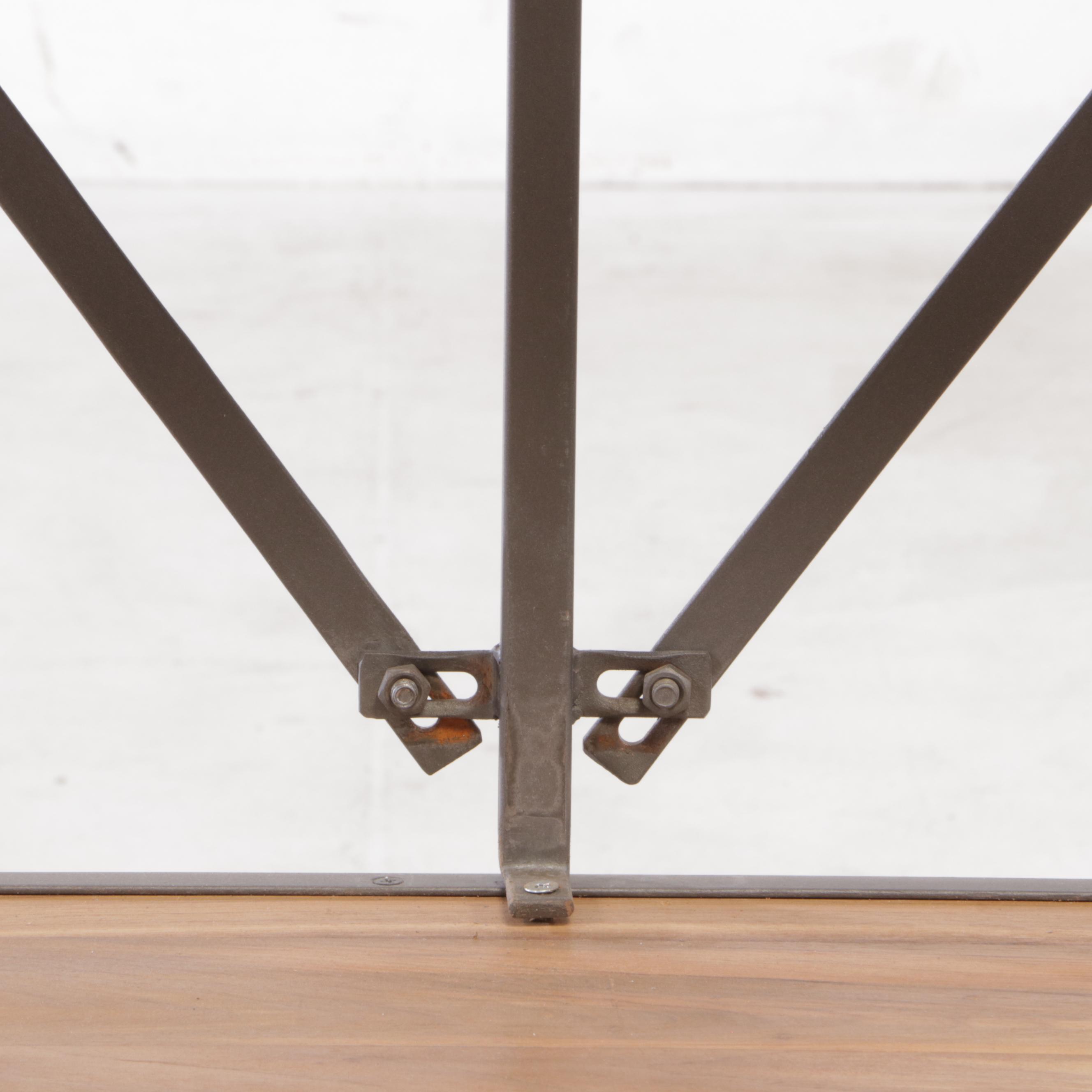 "Savile Row" Iron, Mangowood and Glass Wall Unit Shelf