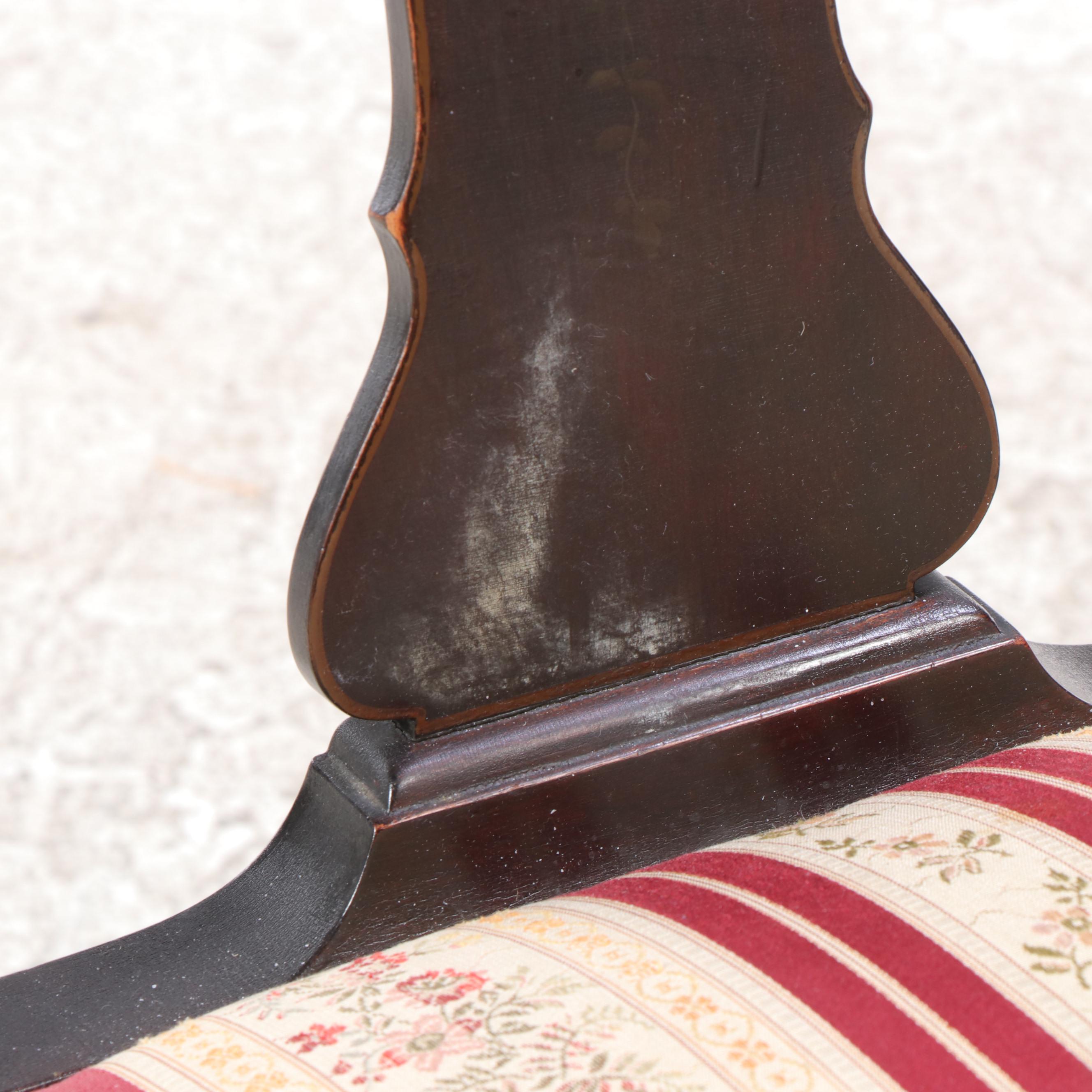 Six Queen Anne Style Mahogany and Polychromed Side Chairs, Early 20th Century