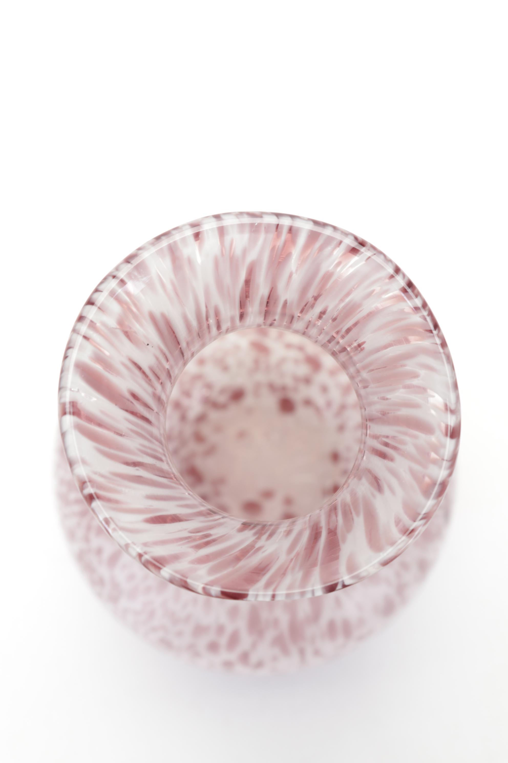 Murano Style Art Glass Tortoise Shell Purse and Speckled Vase