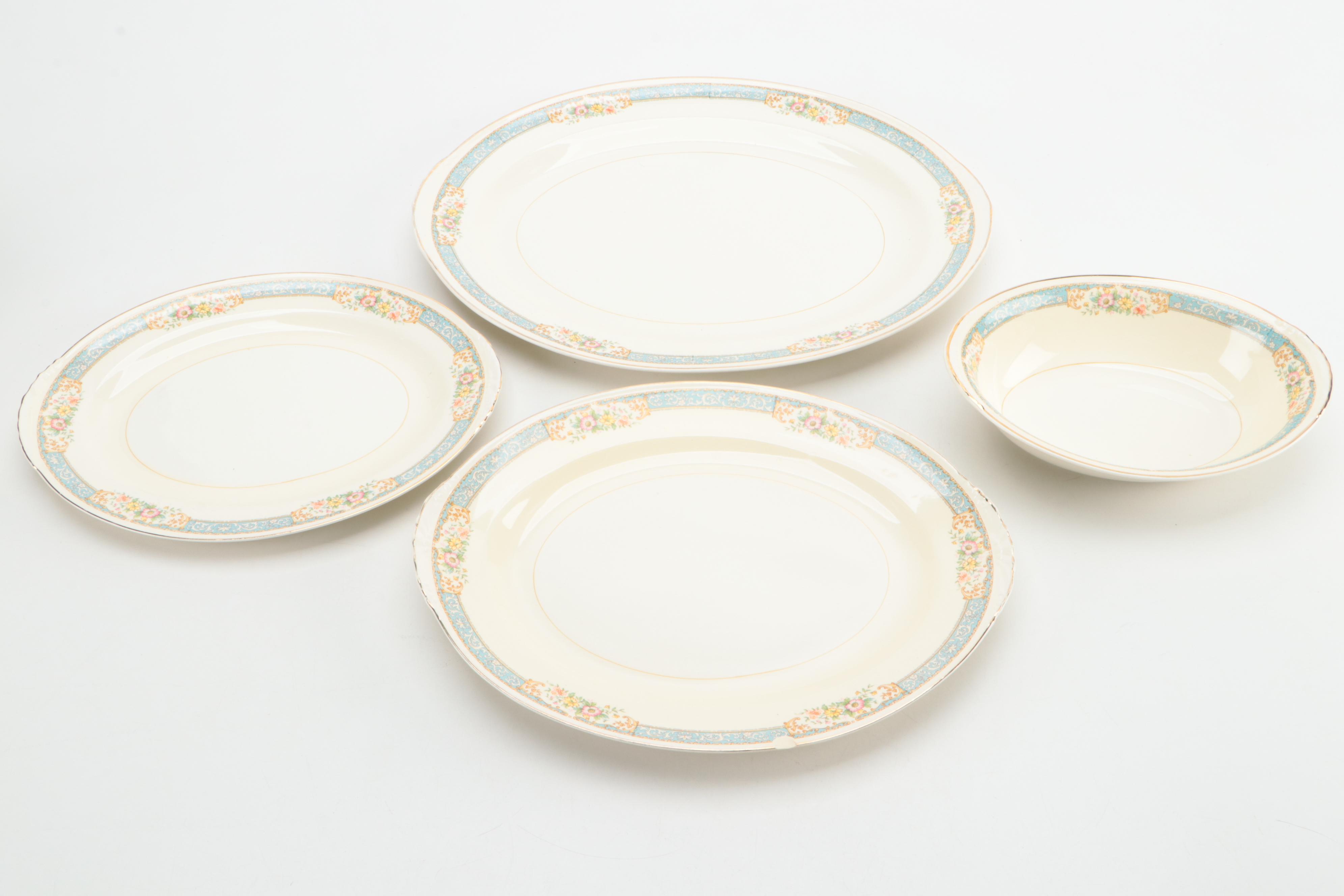 Homer Laughlin "Blue Dawn" Ceramic Dinnerware and Serving Accessories