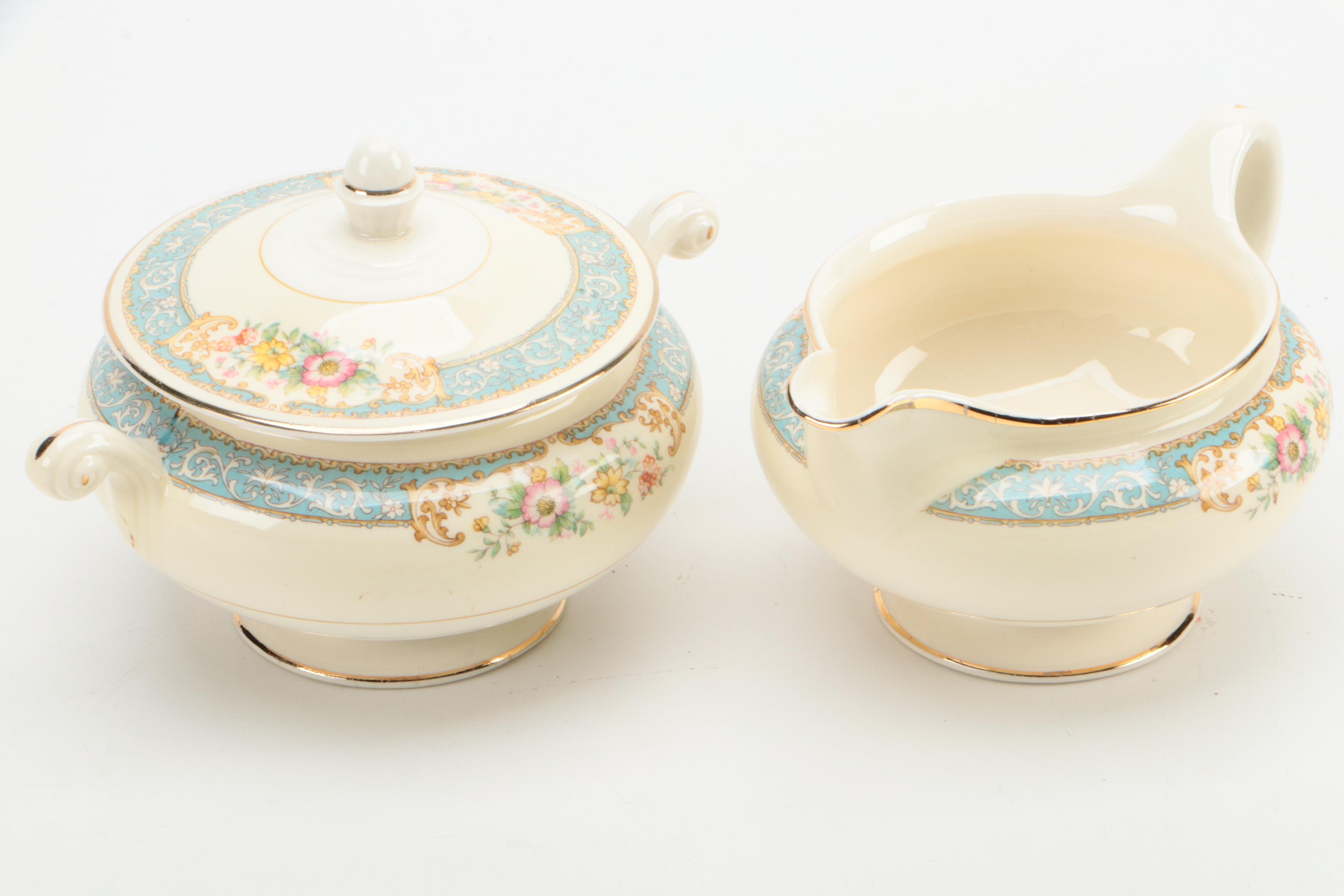 Homer Laughlin "Blue Dawn" Ceramic Dinnerware and Serving Accessories