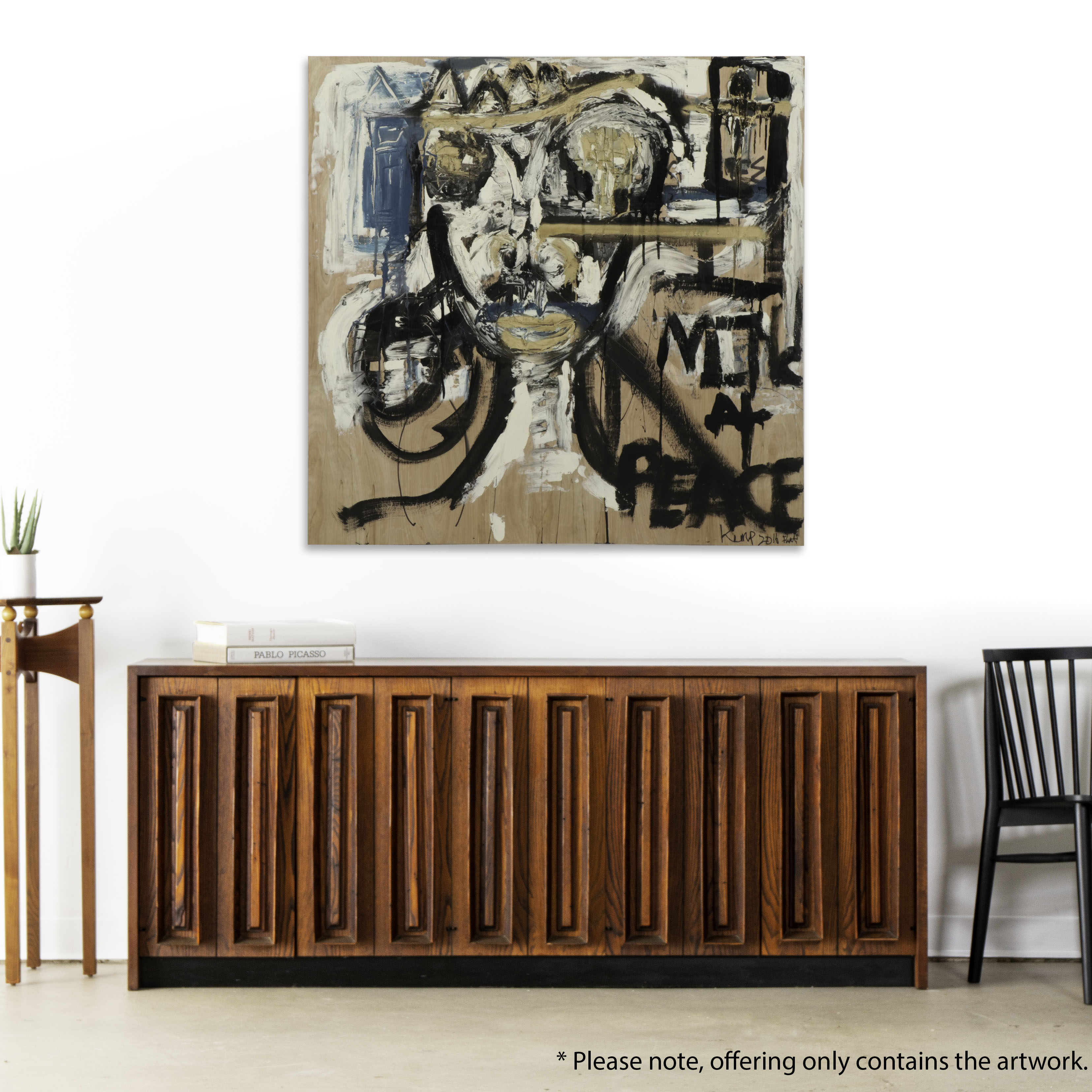 Anthony Eve Kemp Outsider Art Acrylic Painting "Nick at Peace," 2016