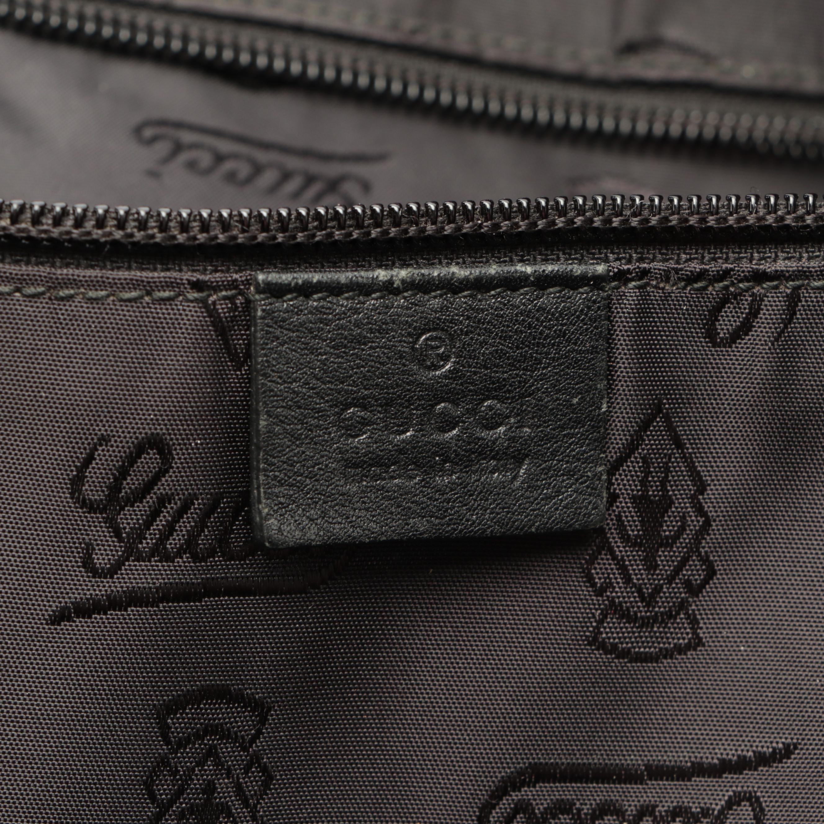 Gucci Soft Briefcase in Black Guccissima Leather