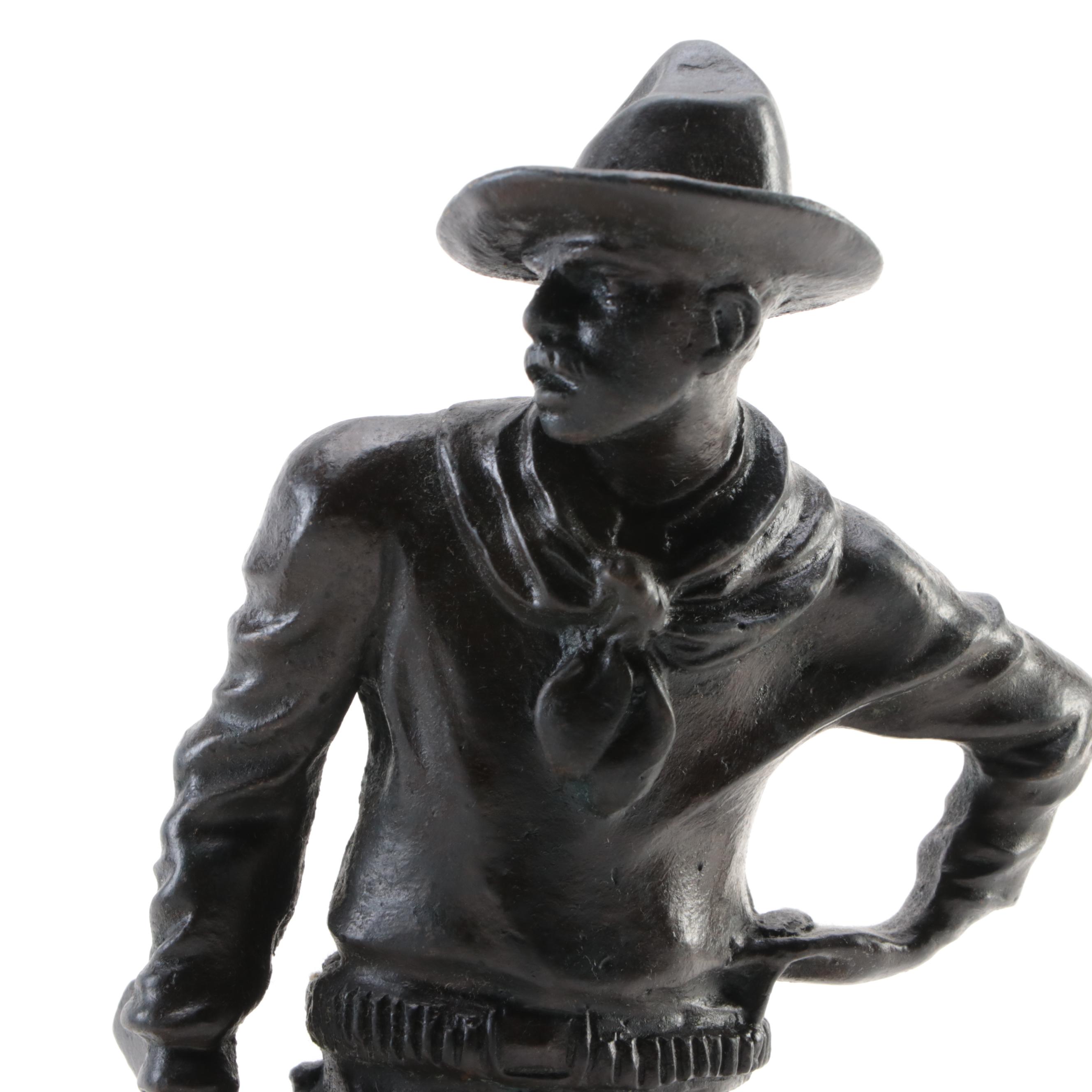 Western Patinated Metal Sculptures After Carl Kauba