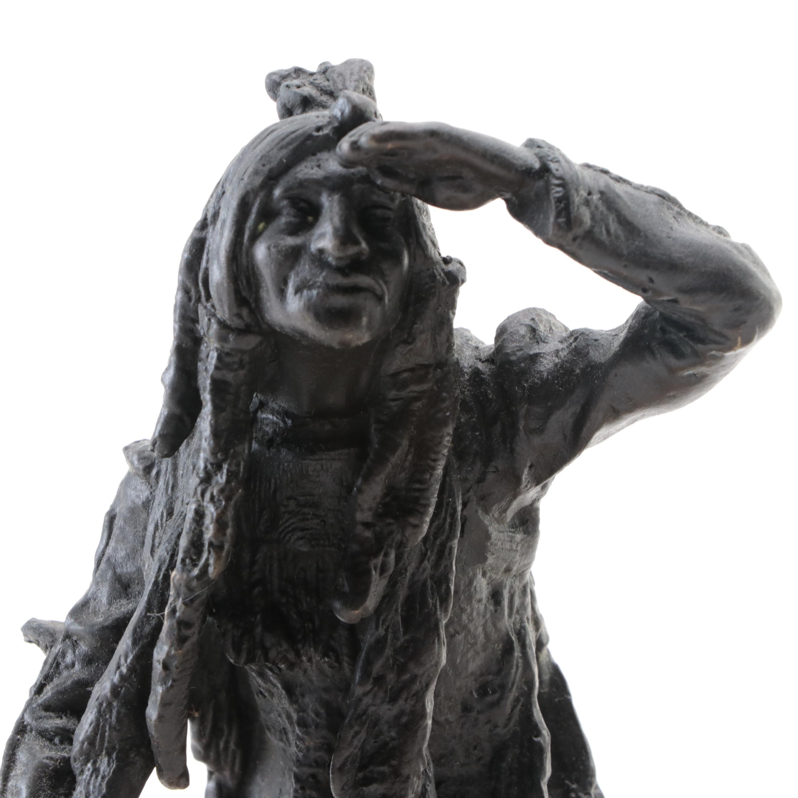 Western Patinated Metal Sculptures After Carl Kauba