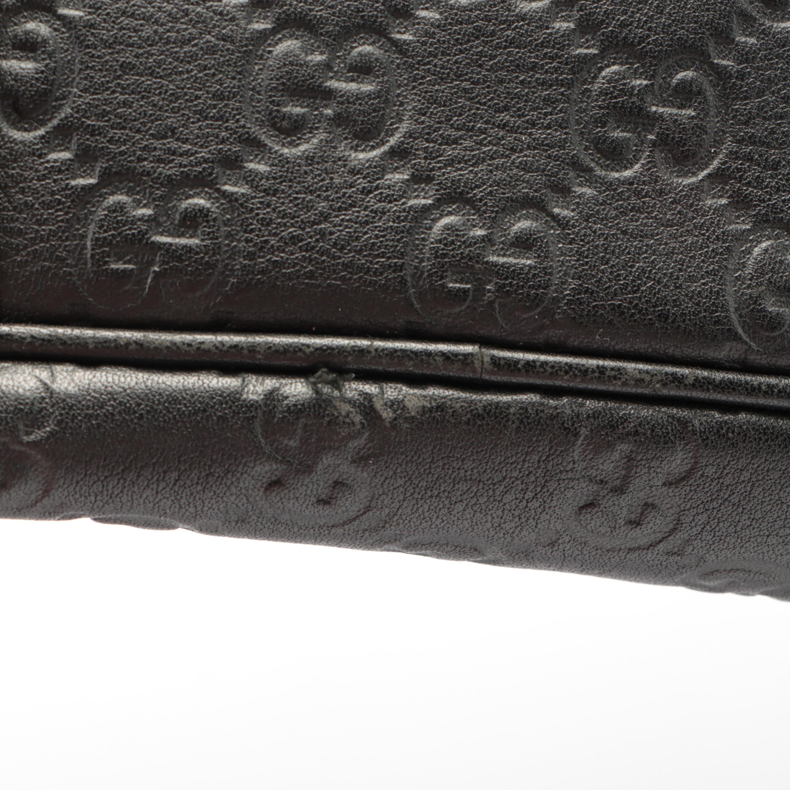 Gucci Soft Briefcase in Black Guccissima Leather