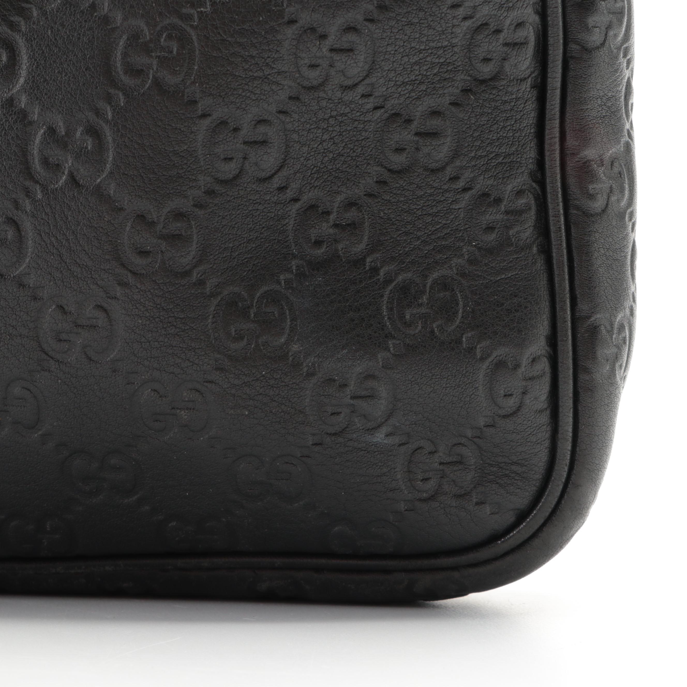 Gucci Soft Briefcase in Black Guccissima Leather
