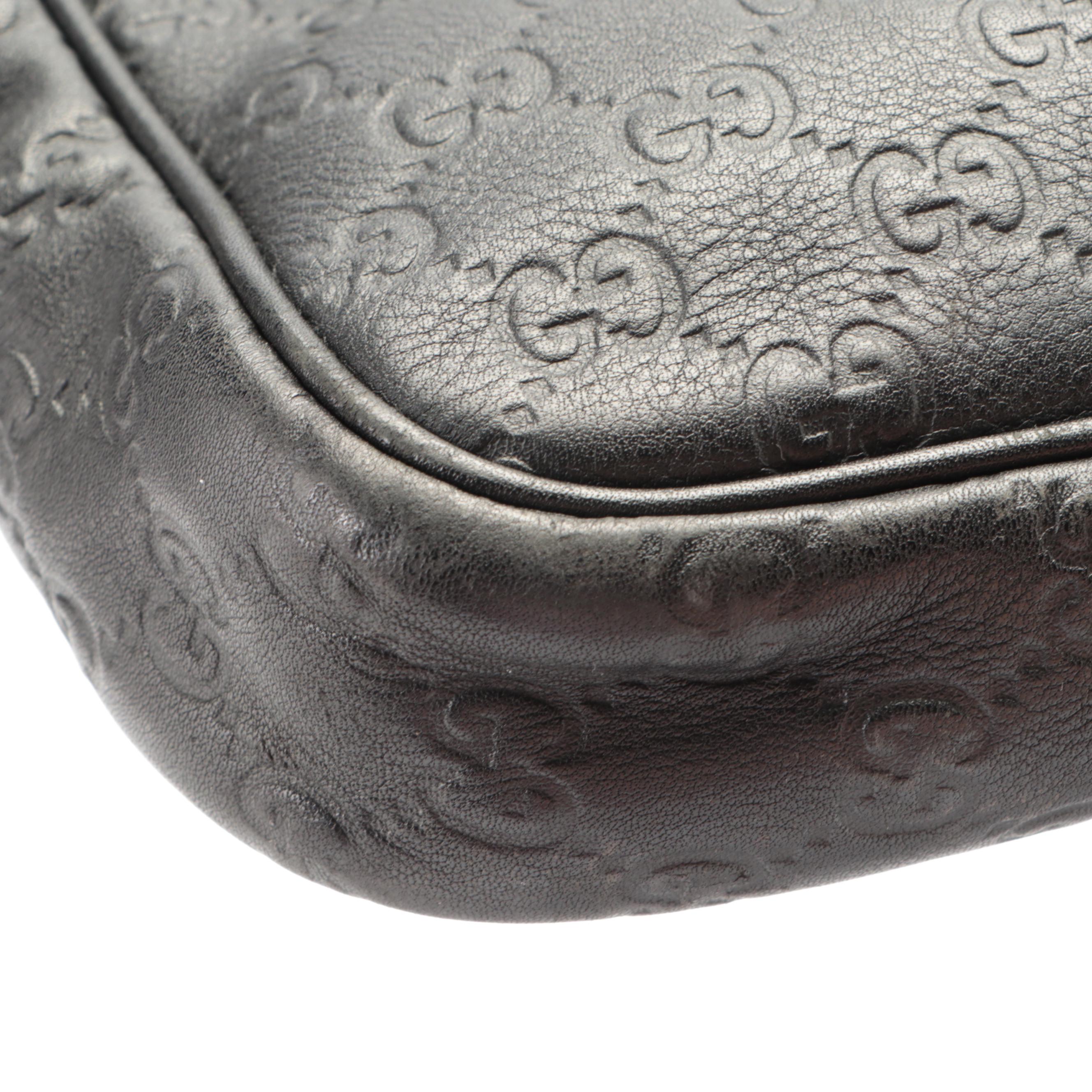 Gucci Soft Briefcase in Black Guccissima Leather