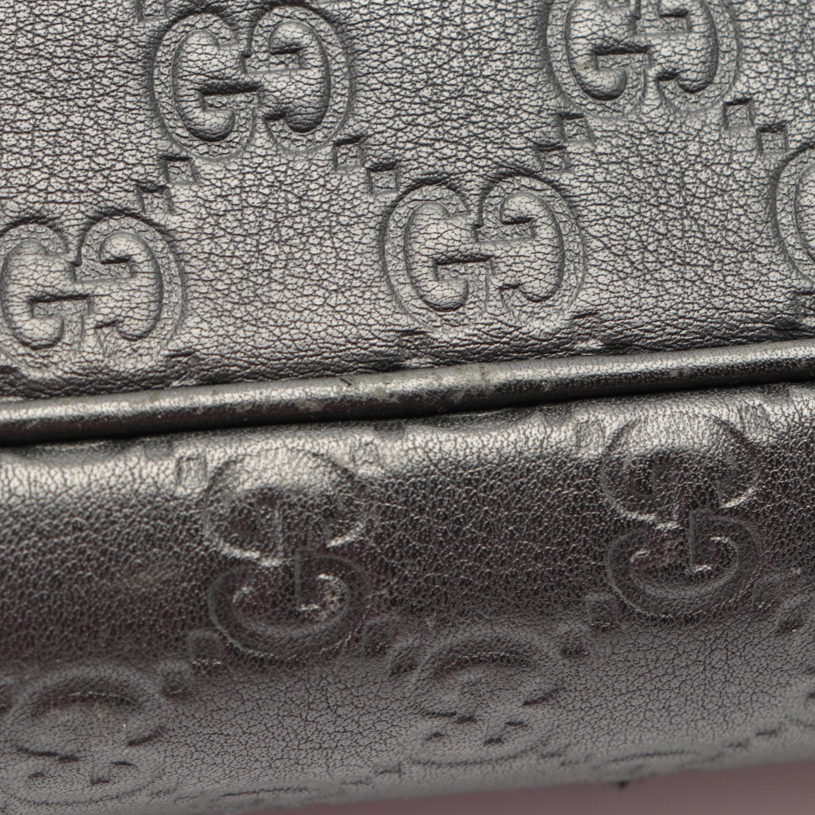 Gucci Soft Briefcase in Black Guccissima Leather