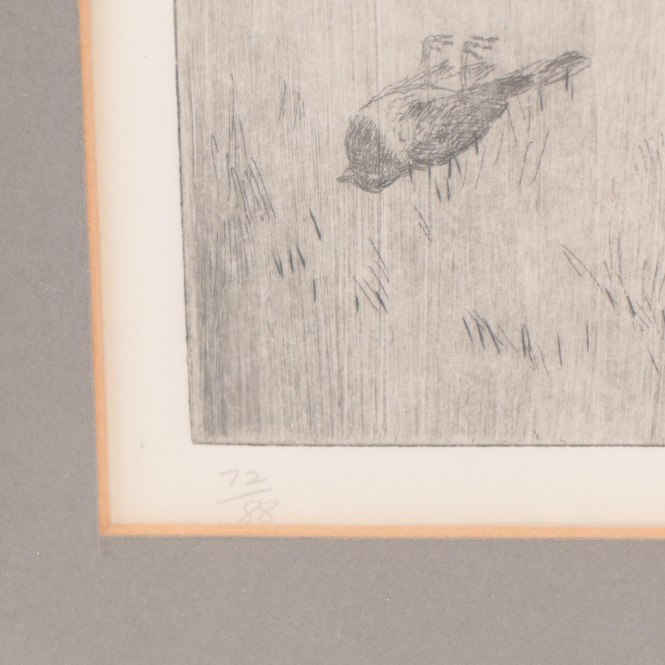 Gunnar Anderson Etching of Figure