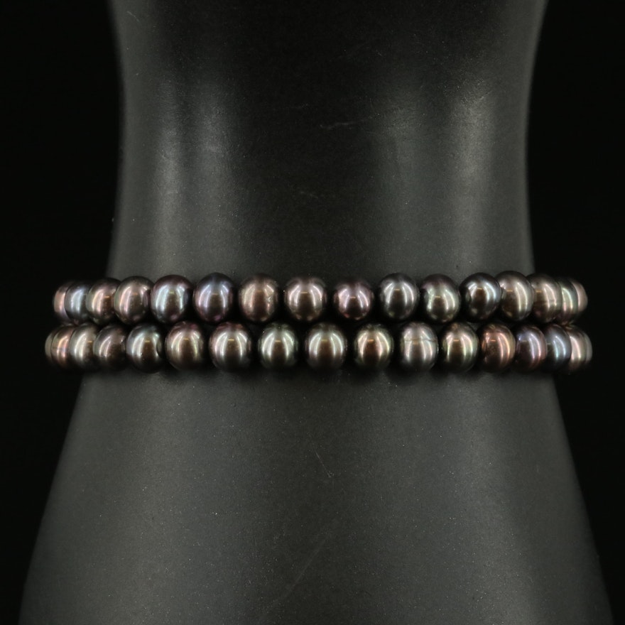 Pearl Double Strand Bracelet with 14K Clasp