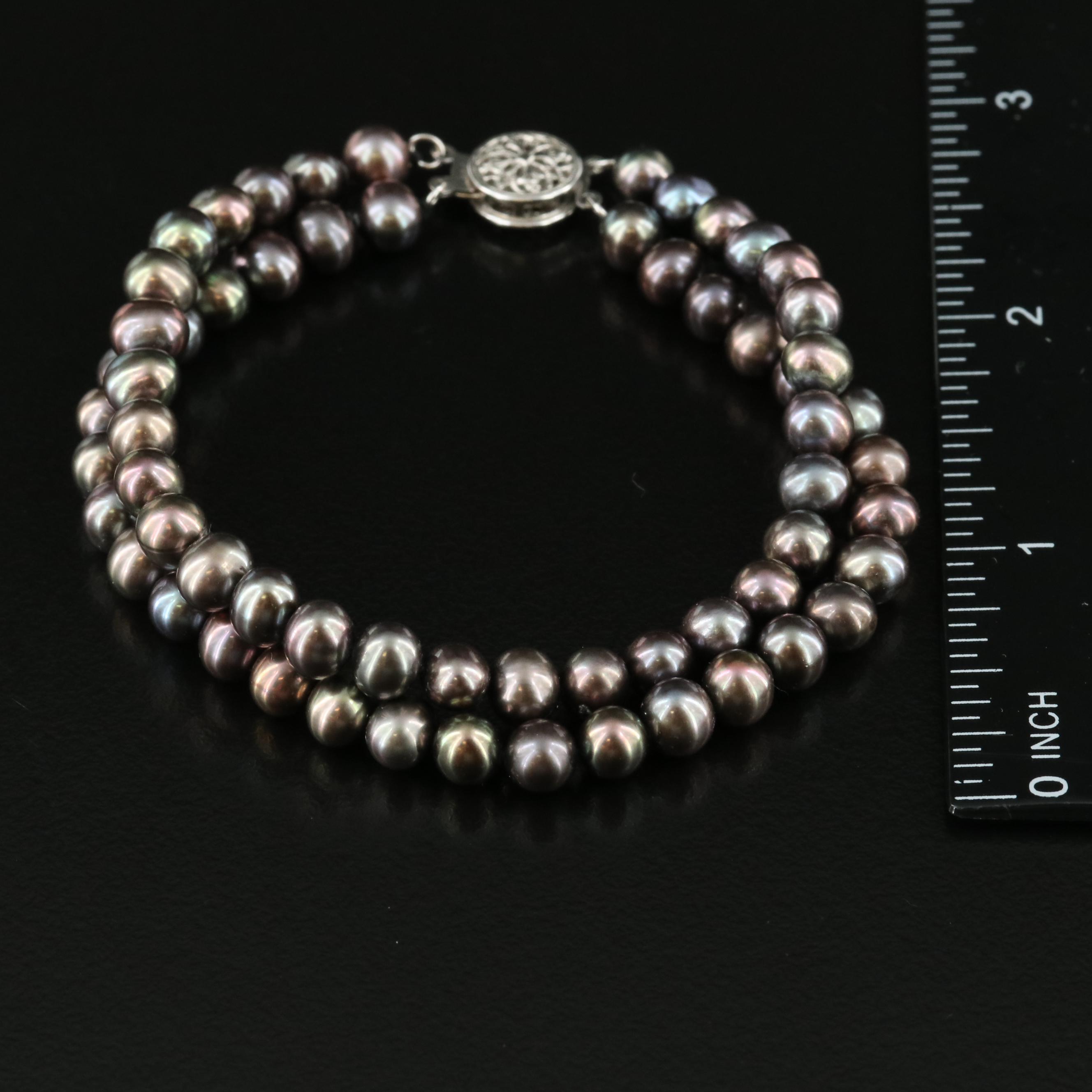 Pearl Double Strand Bracelet with 14K Clasp
